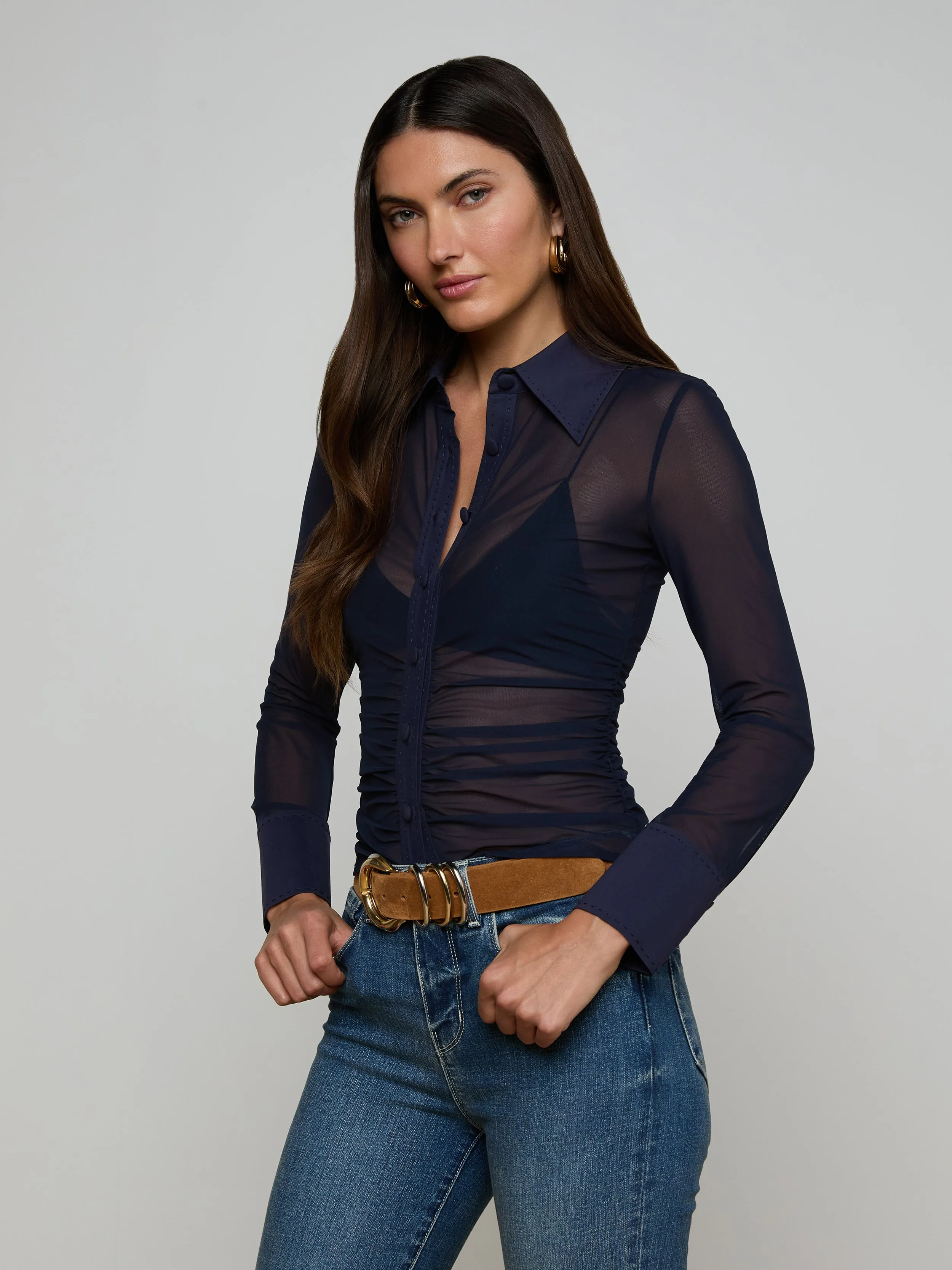 Isola Mesh Blouse sold by L'AGENCE product image thumbnail 2
