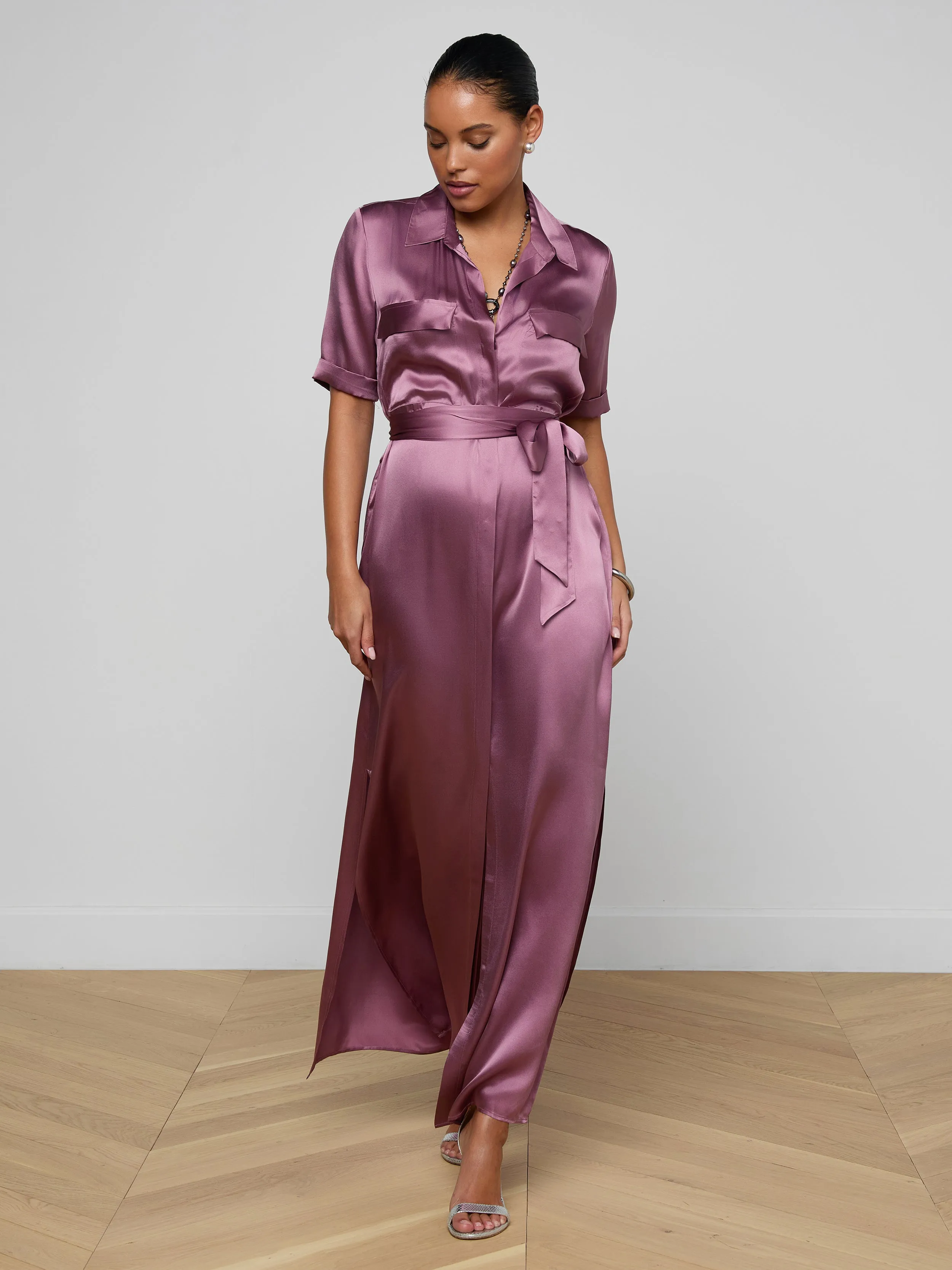 Klement Silk Shirt Dress sold by L'AGENCE product image thumbnail 2