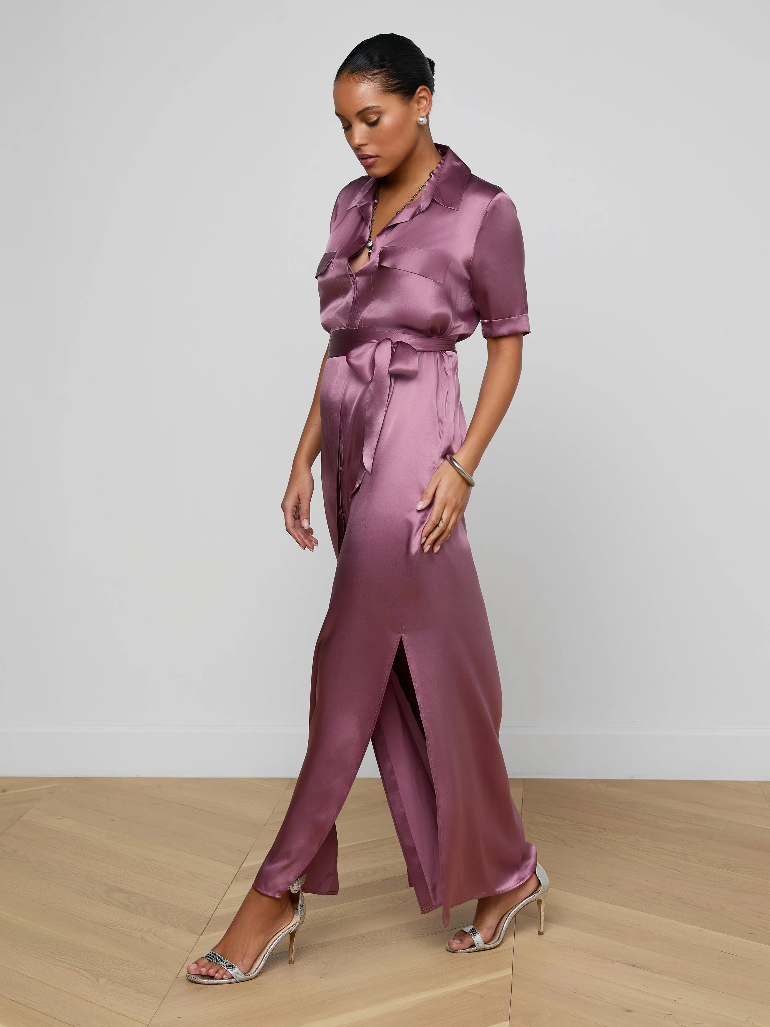 Klement Silk Shirt Dress sold by L'AGENCE product image thumbnail 4