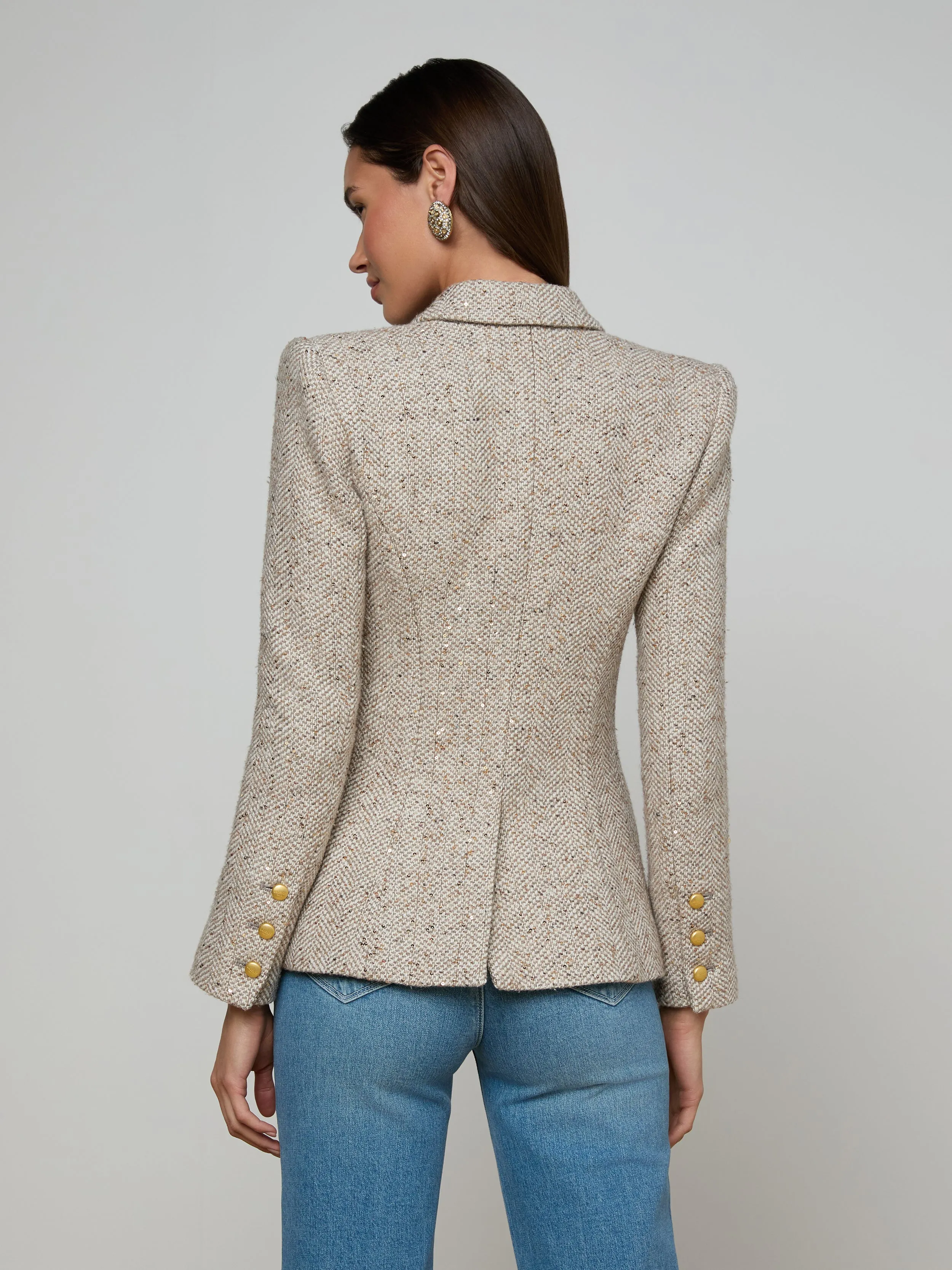Kyomi Tweed Blazer sold by L'AGENCE product image thumbnail 4