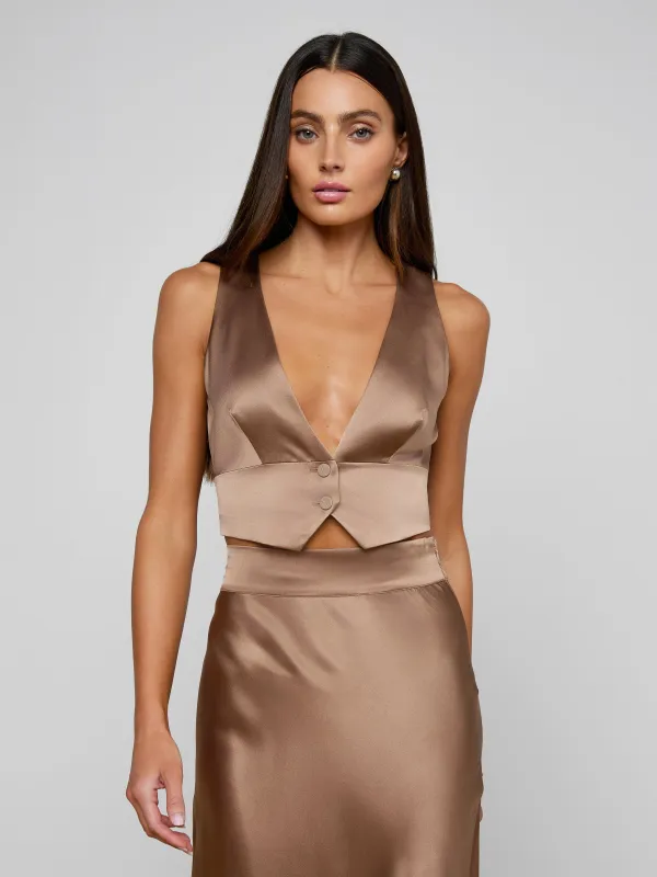 Devony Silk Vest sold by L'AGENCE