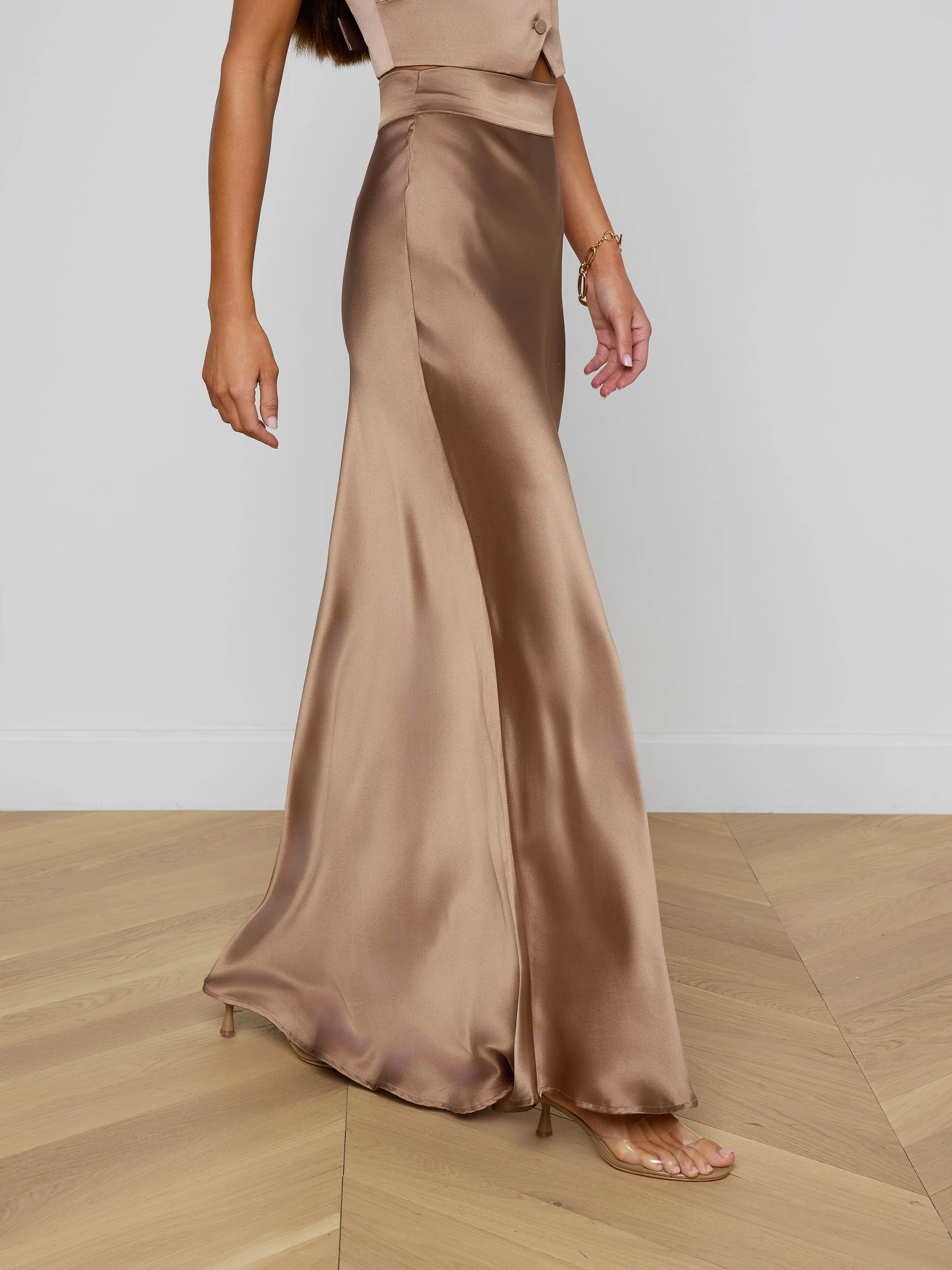 Ryker Silk Maxi Skirt sold by L'AGENCE product image thumbnail 3