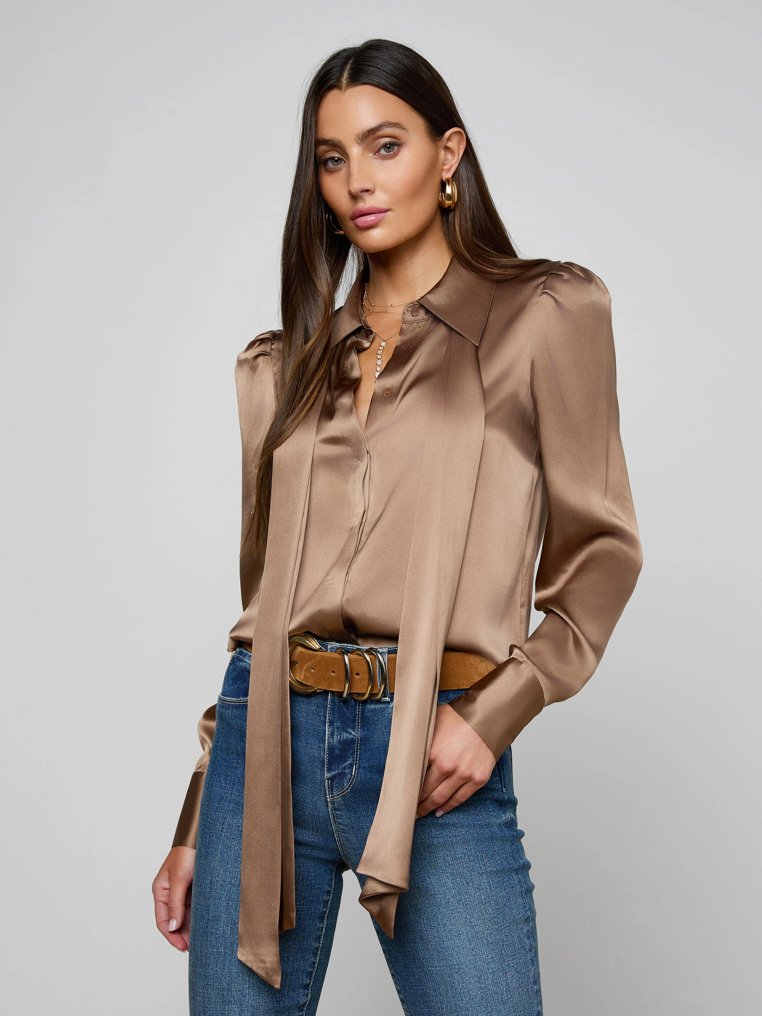 Honey Silk Blouse sold by L'AGENCE