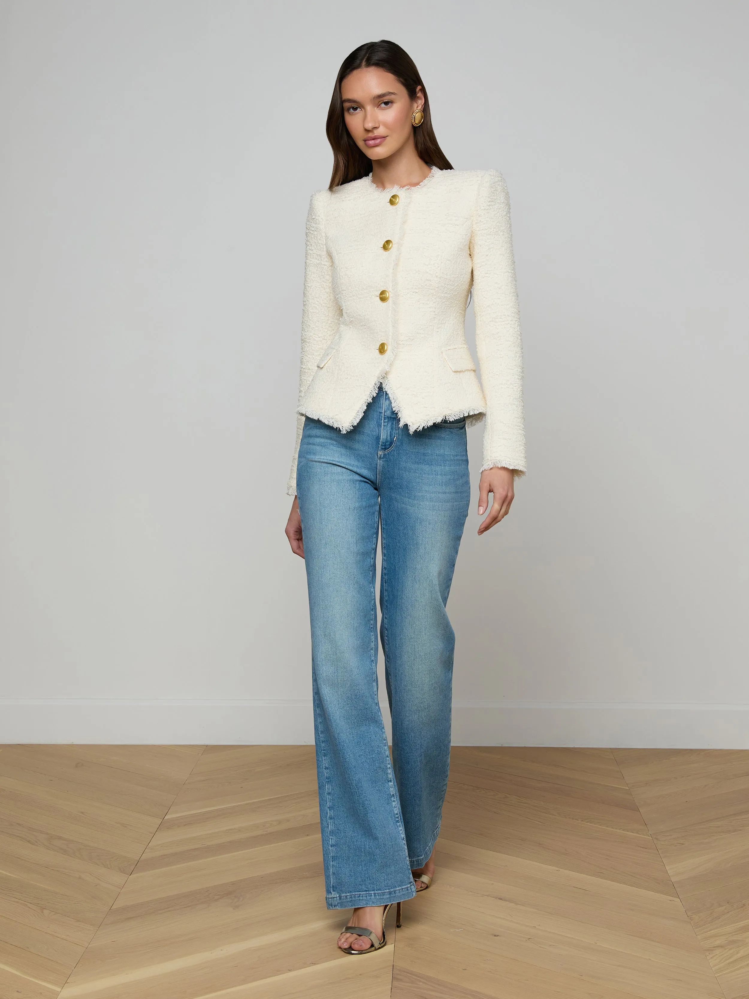 Nerina Tweed Blazer sold by L'AGENCE product image thumbnail 2