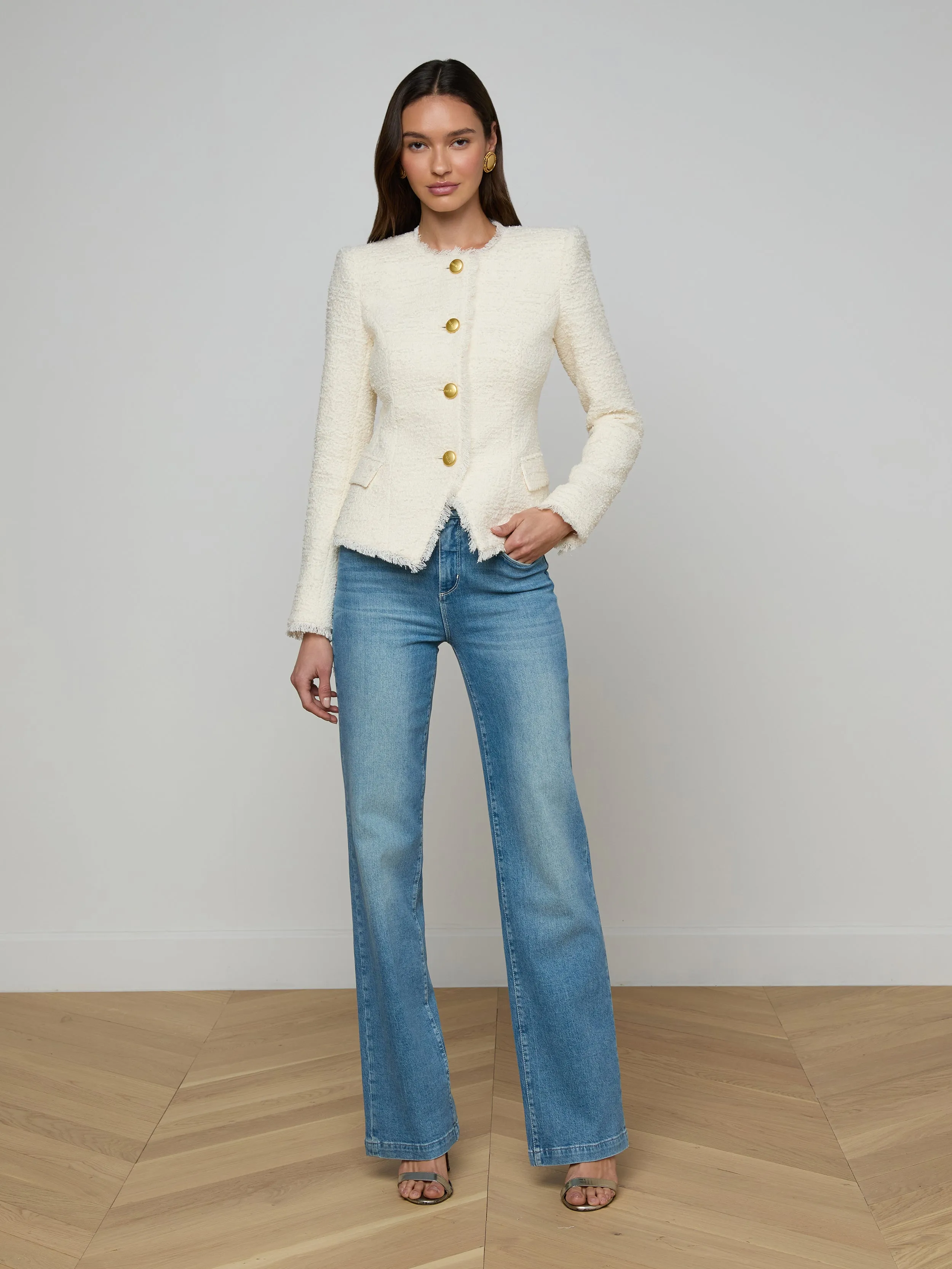 Nerina Tweed Blazer sold by L'AGENCE product image thumbnail 4