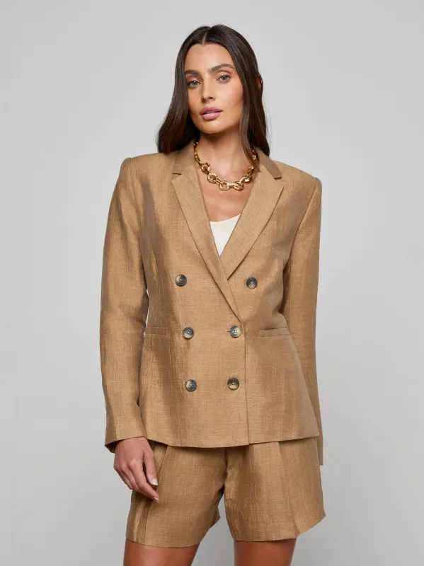 Colin Linen-Blend Blazer sold by L'AGENCE