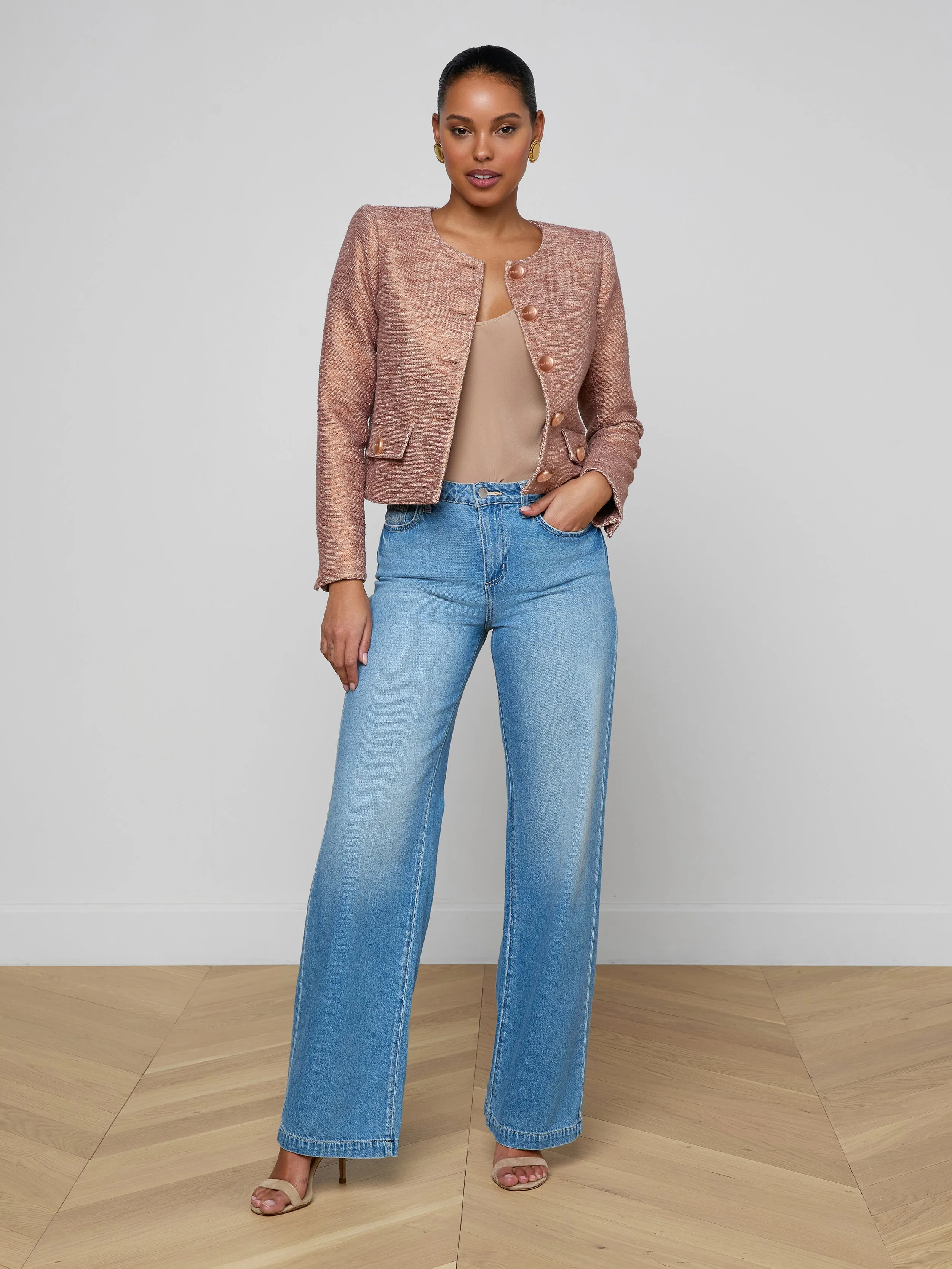 Zell Tweed Jacket sold by L'AGENCE product image thumbnail 4