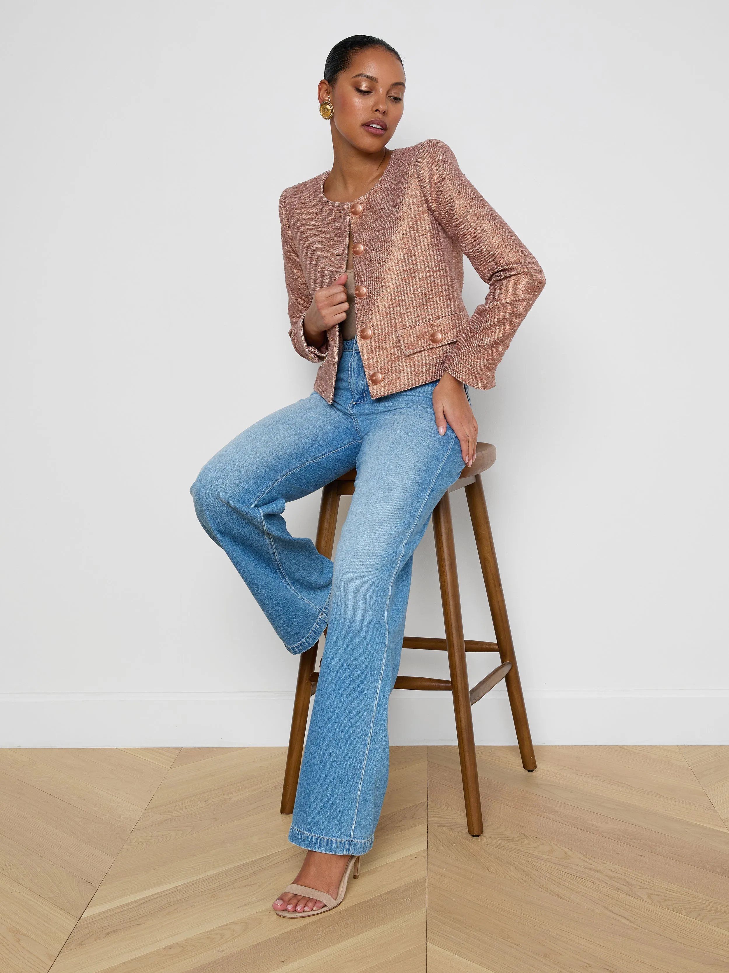 Zell Tweed Jacket sold by L'AGENCE product image thumbnail 2