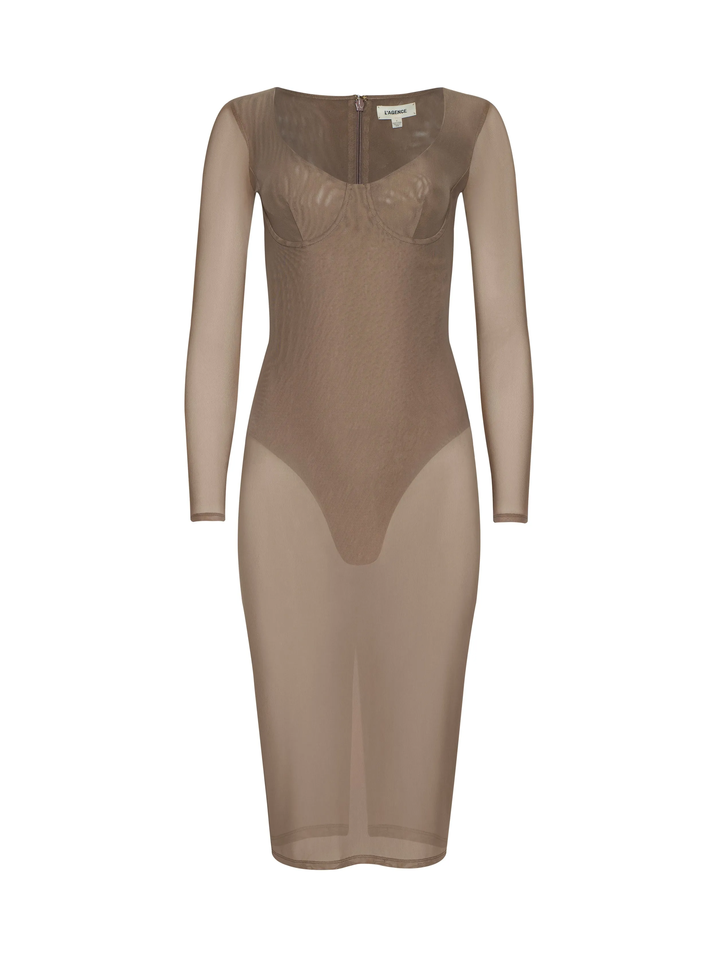 Sorella Mesh Midi Dress sold by L'AGENCE product image thumbnail 5
