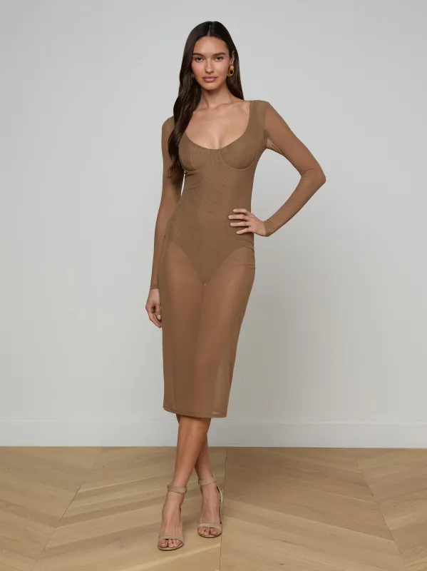 Sorella Mesh Midi Dress sold by L'AGENCE