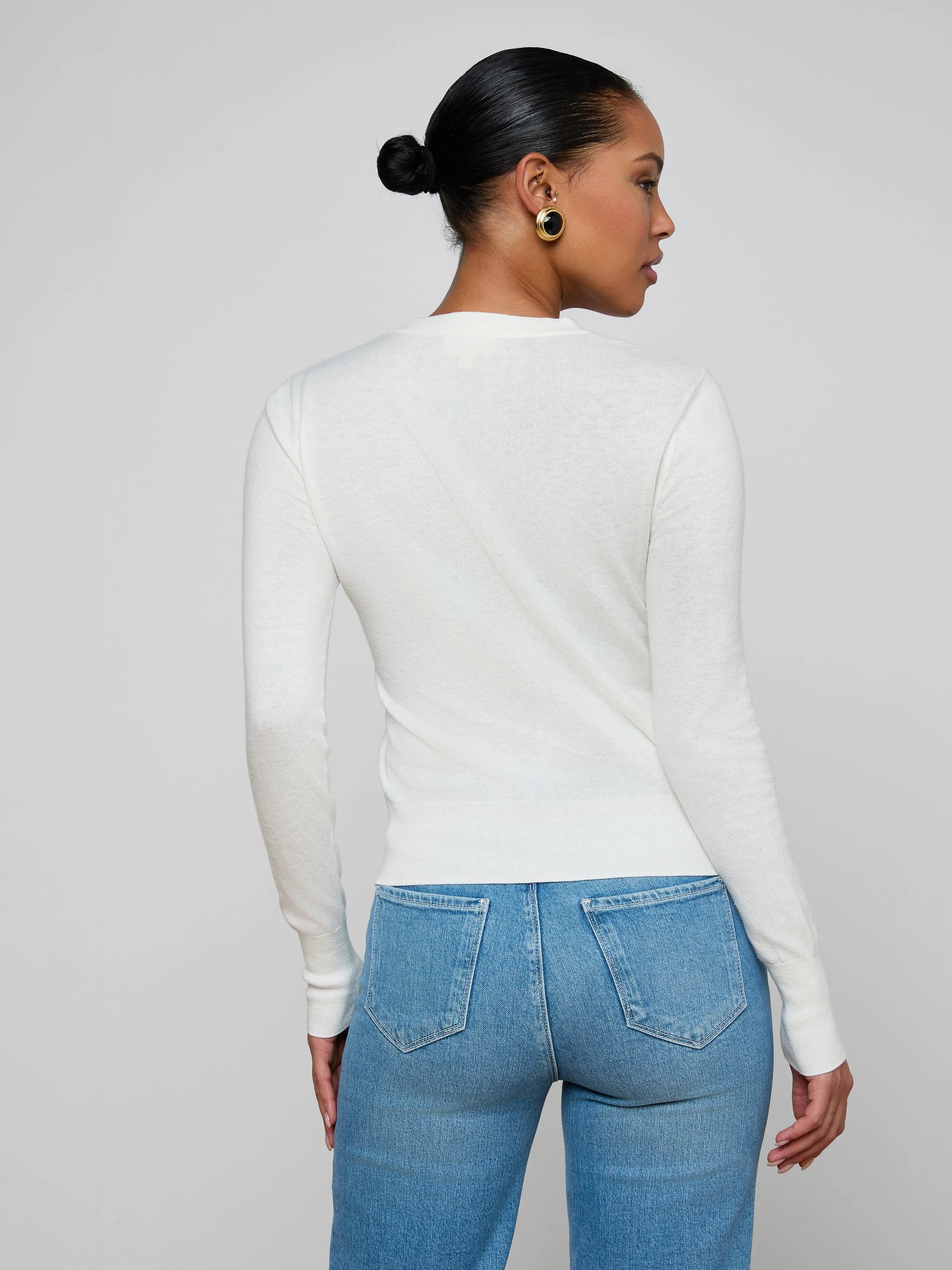 Ronda Knit Henley Top sold by L'AGENCE product image thumbnail 5