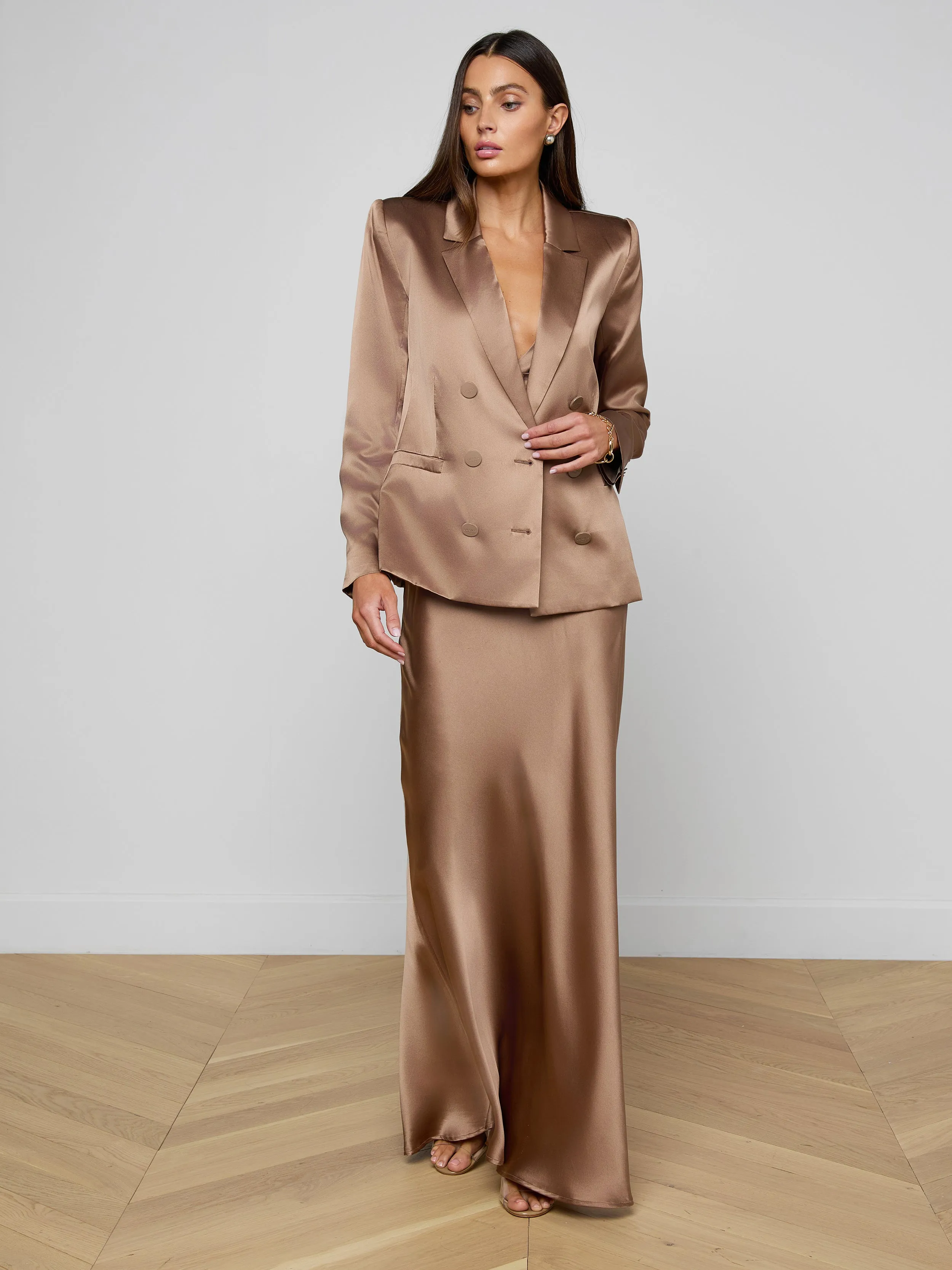 Sena Silk Blazer sold by L'AGENCE product image thumbnail 3