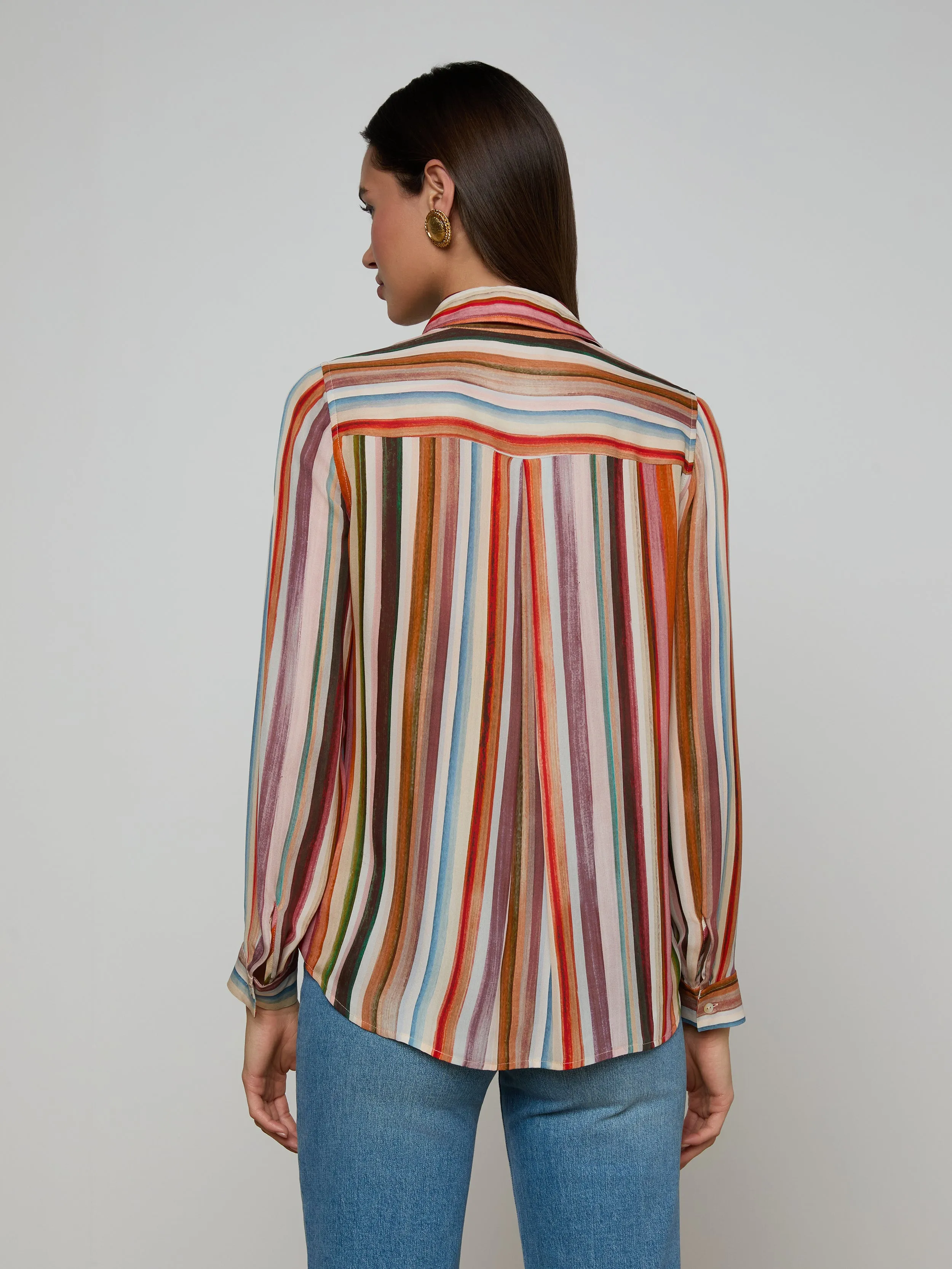 Nina Silk Blouse sold by L'AGENCE product image thumbnail 5