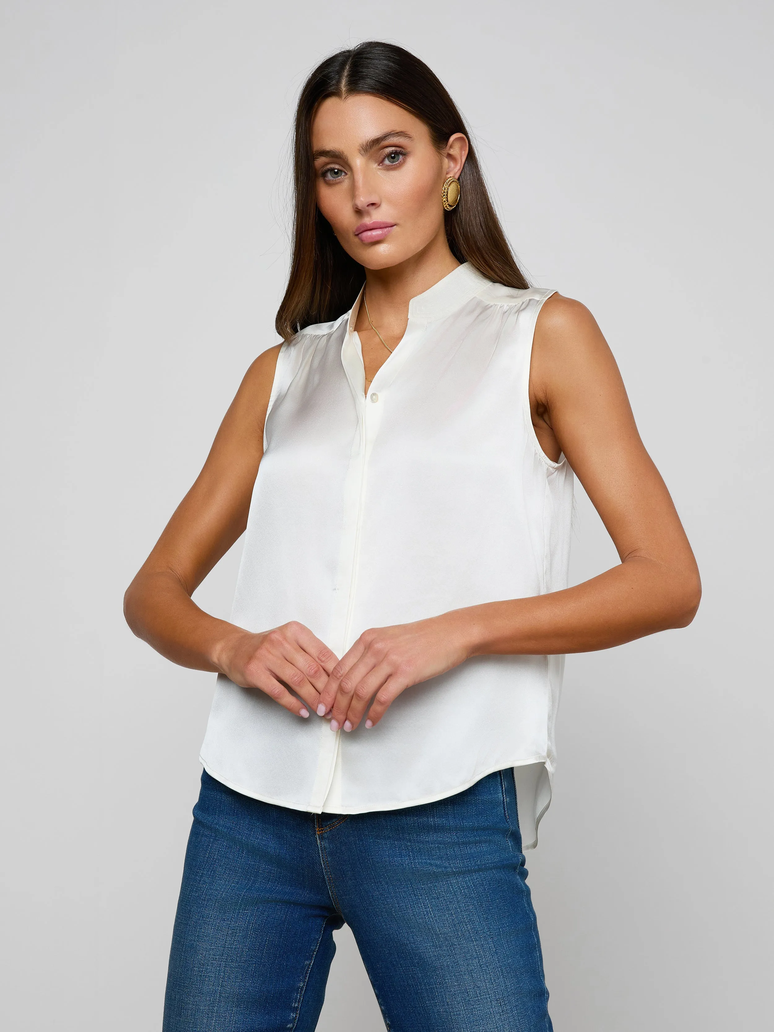 Phoebe Silk Blouse sold by L'AGENCE product image thumbnail 2