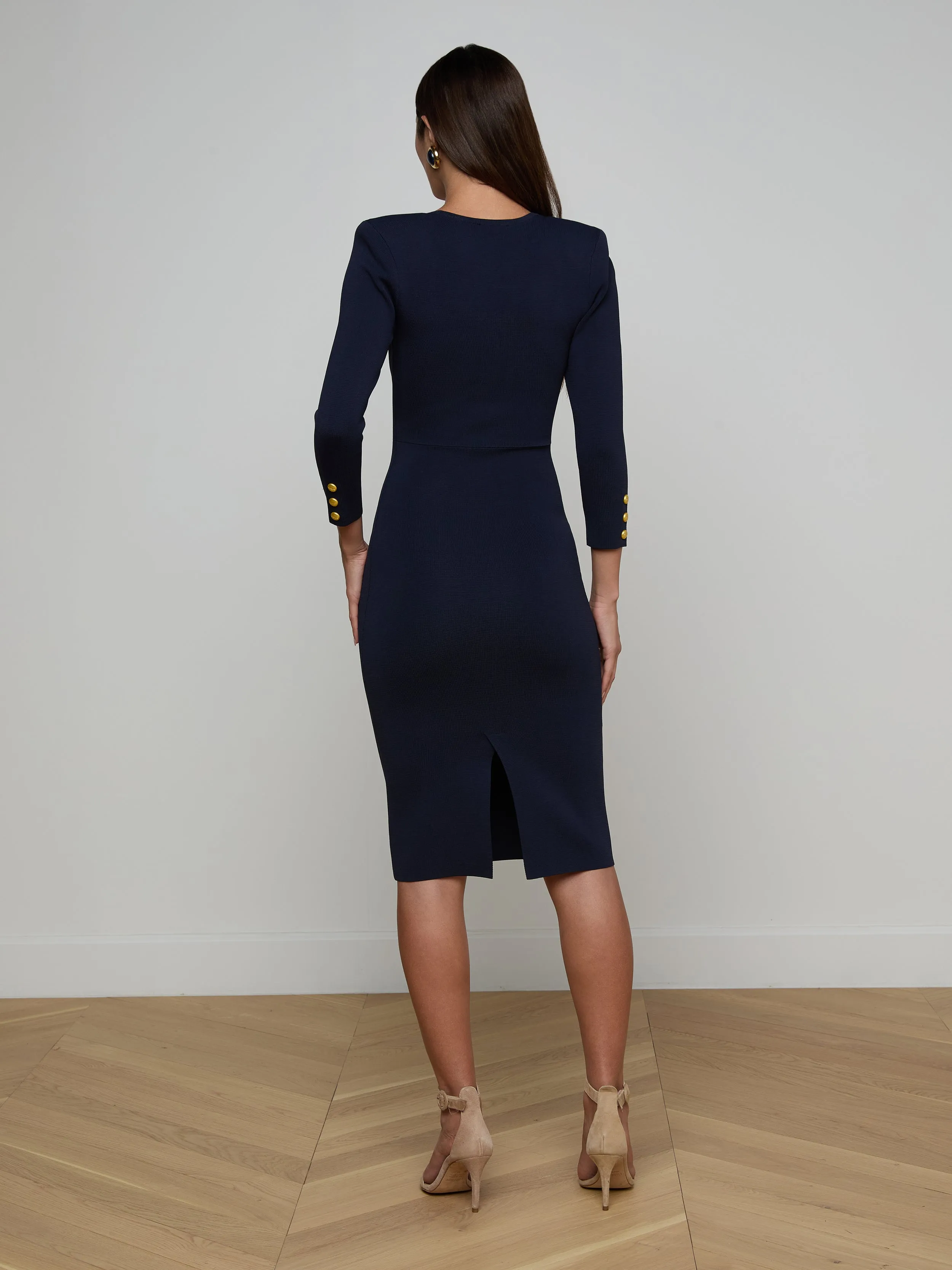 Mary Corset Midi Dress sold by L'AGENCE product image thumbnail 4
