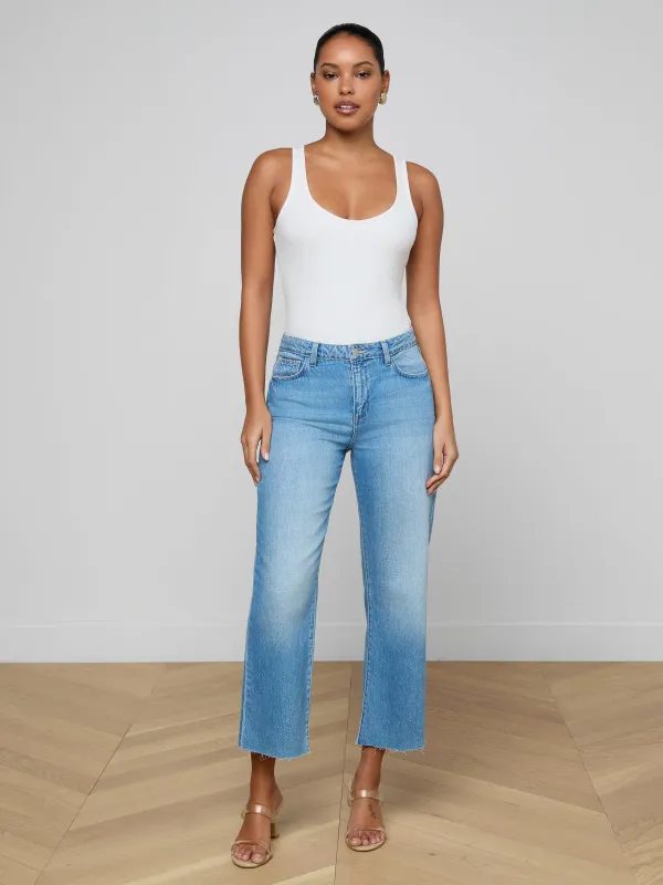 Wanda Cropped Wide-Leg Jean sold by L'AGENCE