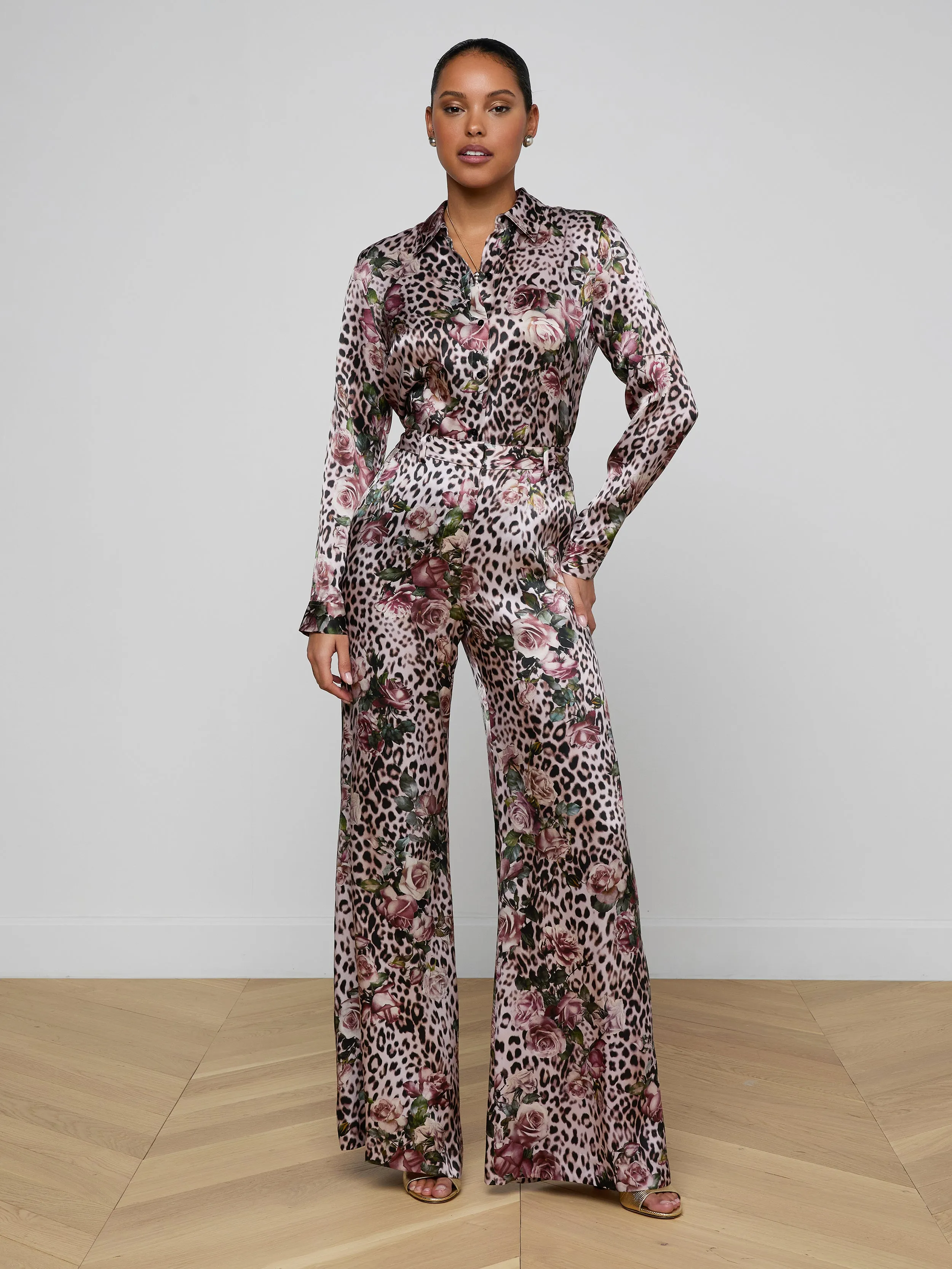 Pilar Silk Wide-Leg Pant sold by L'AGENCE