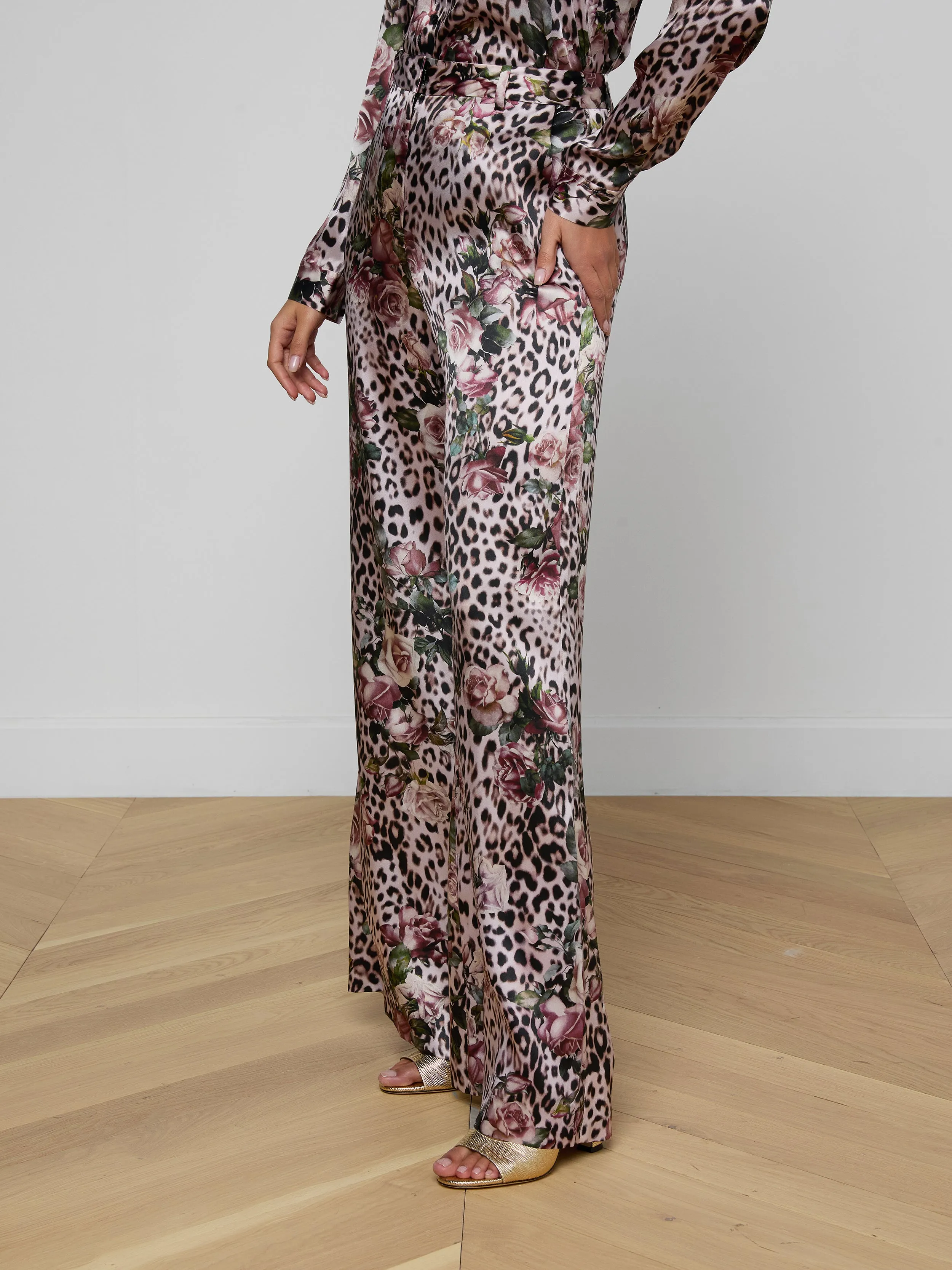 Pilar Silk Wide-Leg Pant sold by L'AGENCE product image thumbnail 5