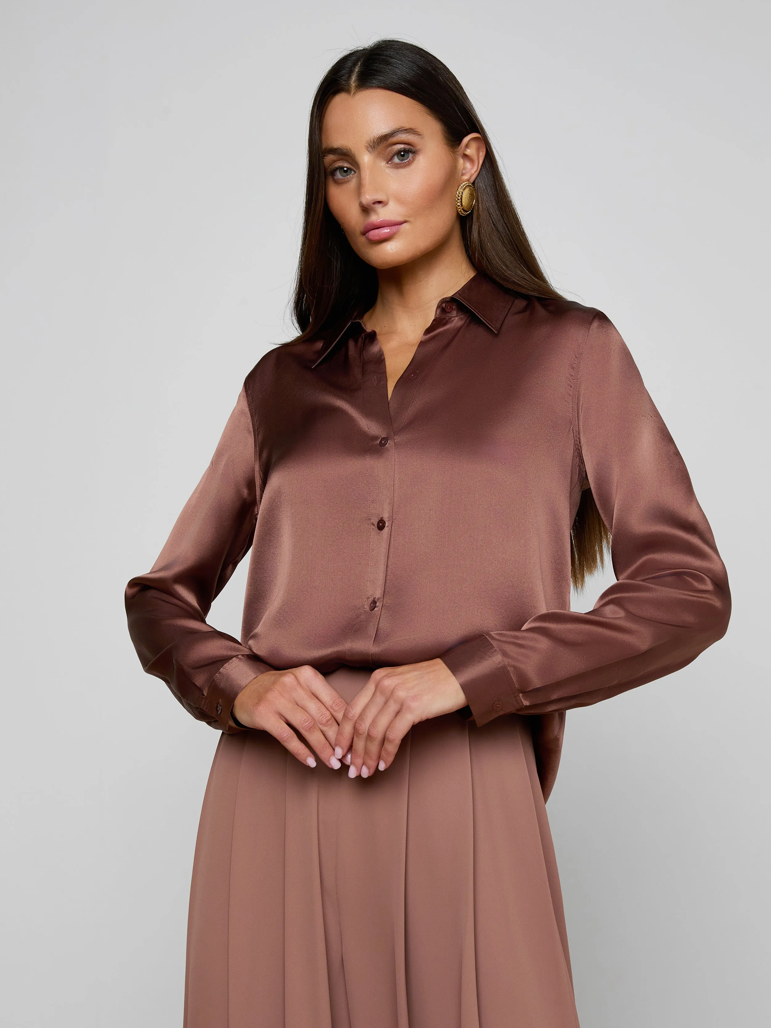 Tyler Silk Blouse sold by L'AGENCE product image thumbnail 2
