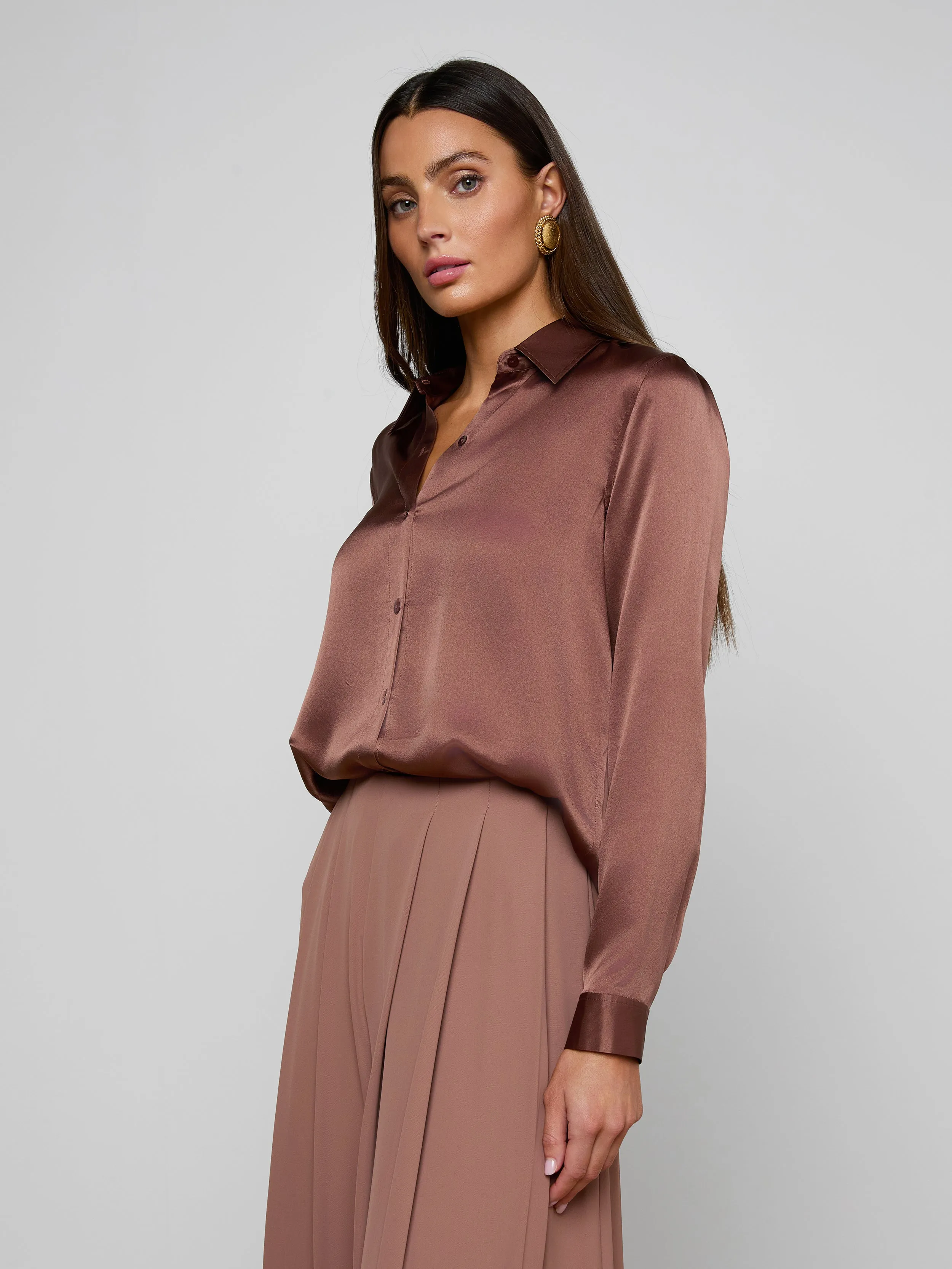 Tyler Silk Blouse sold by L'AGENCE product image thumbnail 3