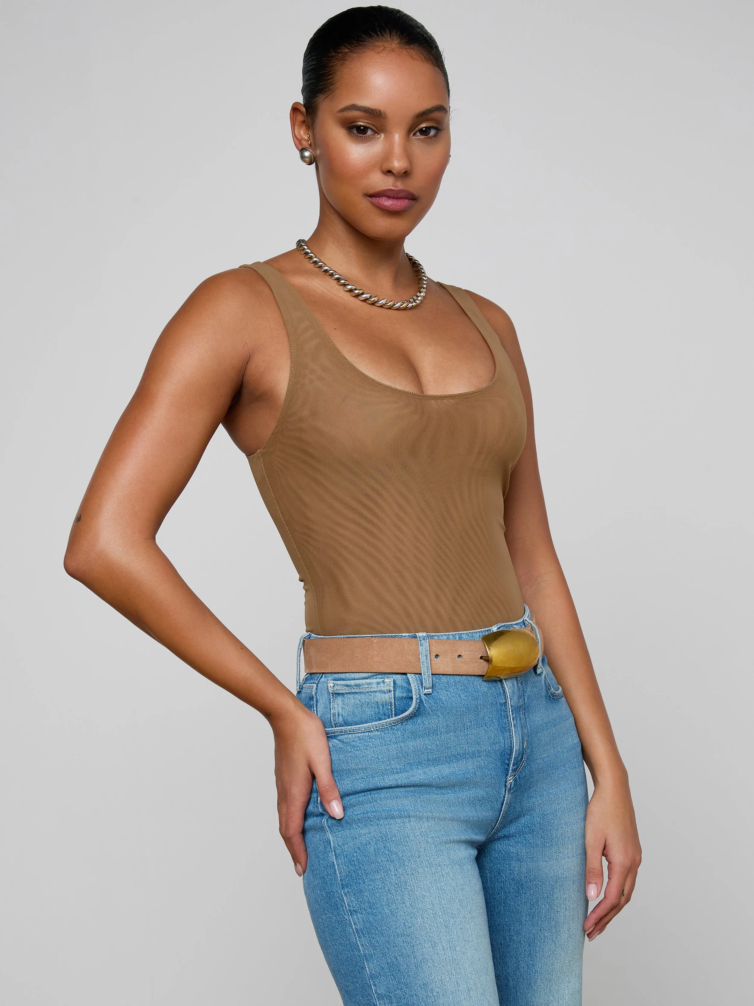 Kalea Mesh Bodysuit sold by L'AGENCE product image thumbnail 2