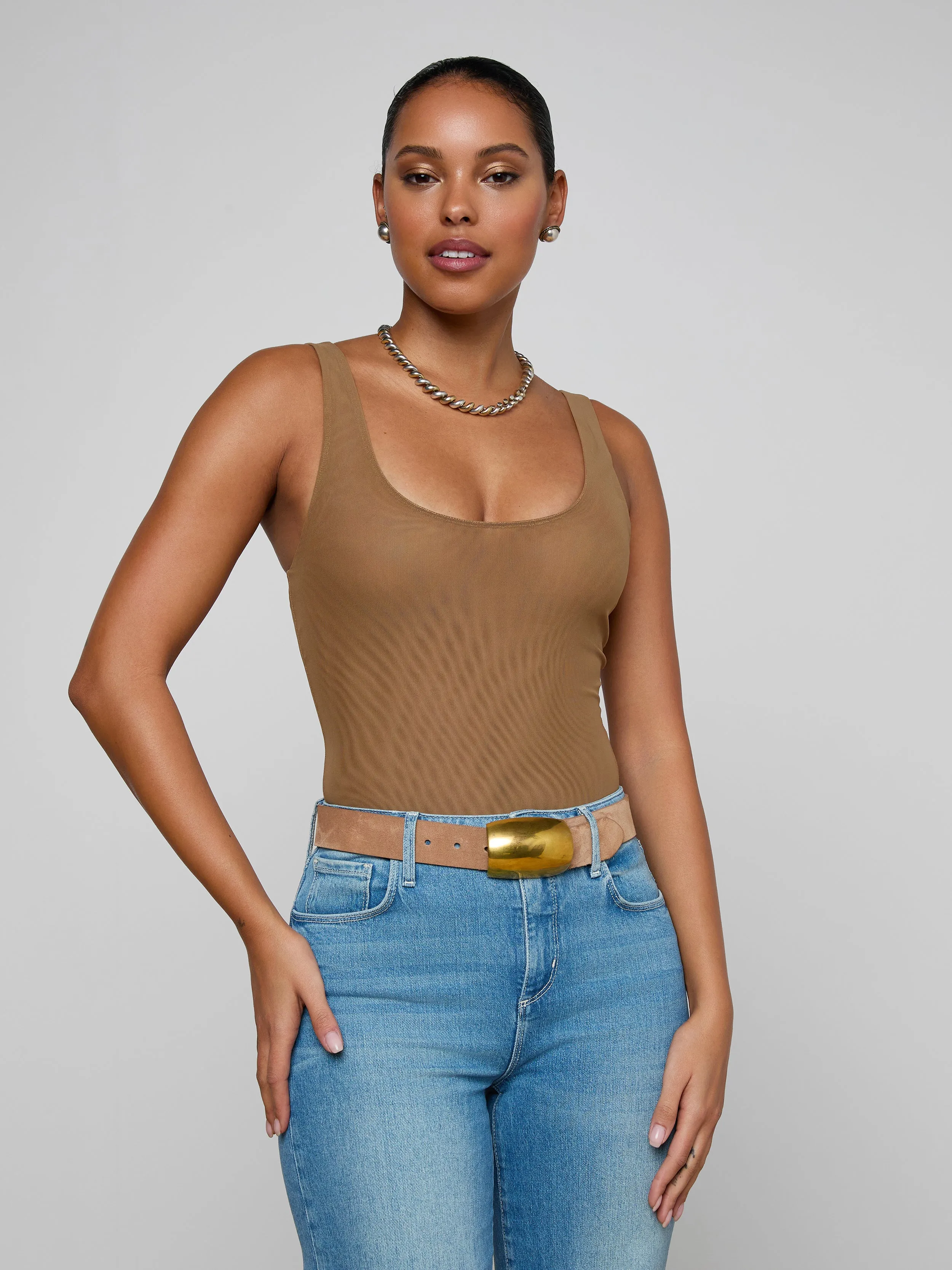 Kalea Mesh Bodysuit sold by L'AGENCE