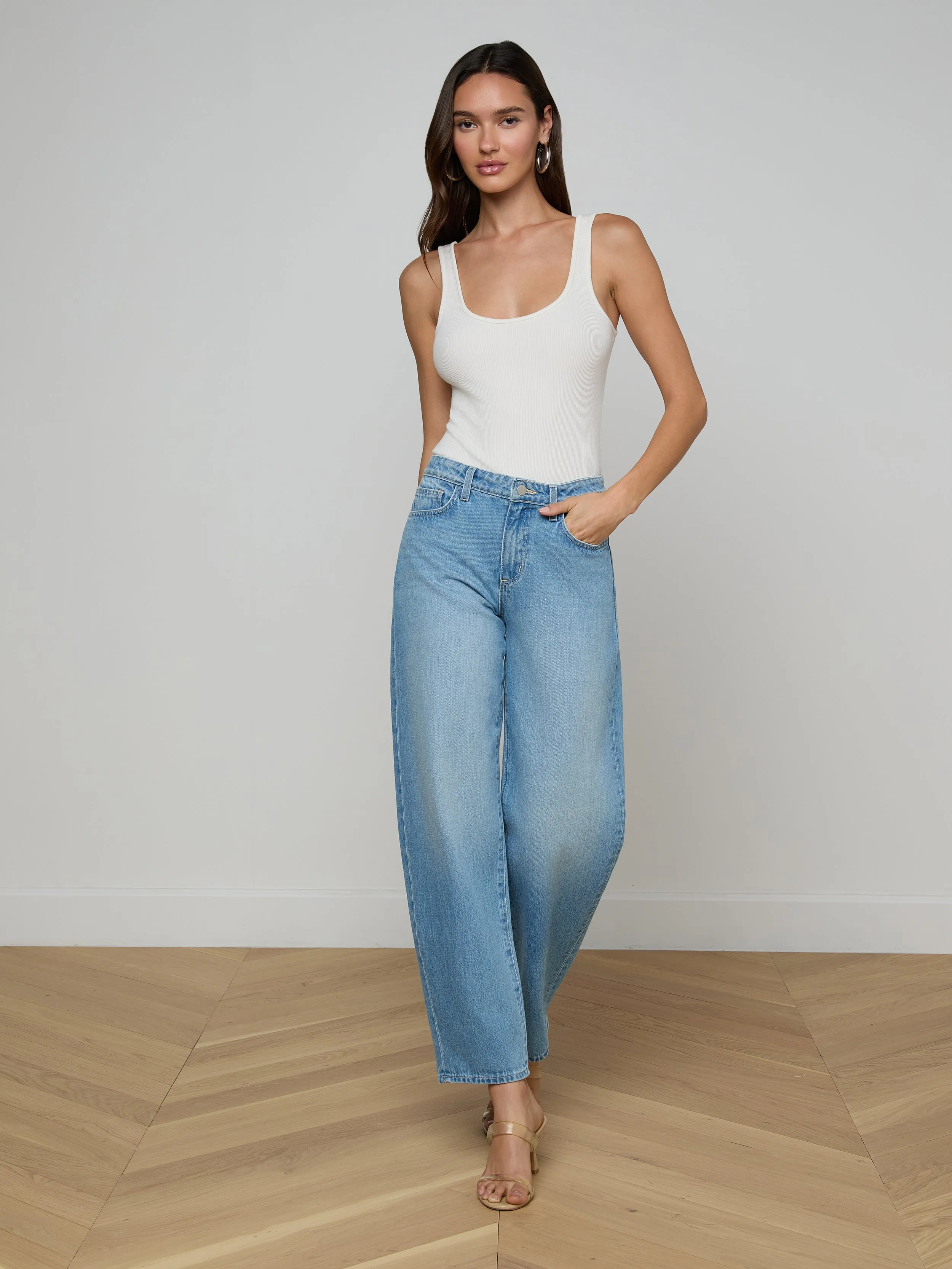 Nica Scoopneck Bodysuit sold by L'AGENCE product image thumbnail 3