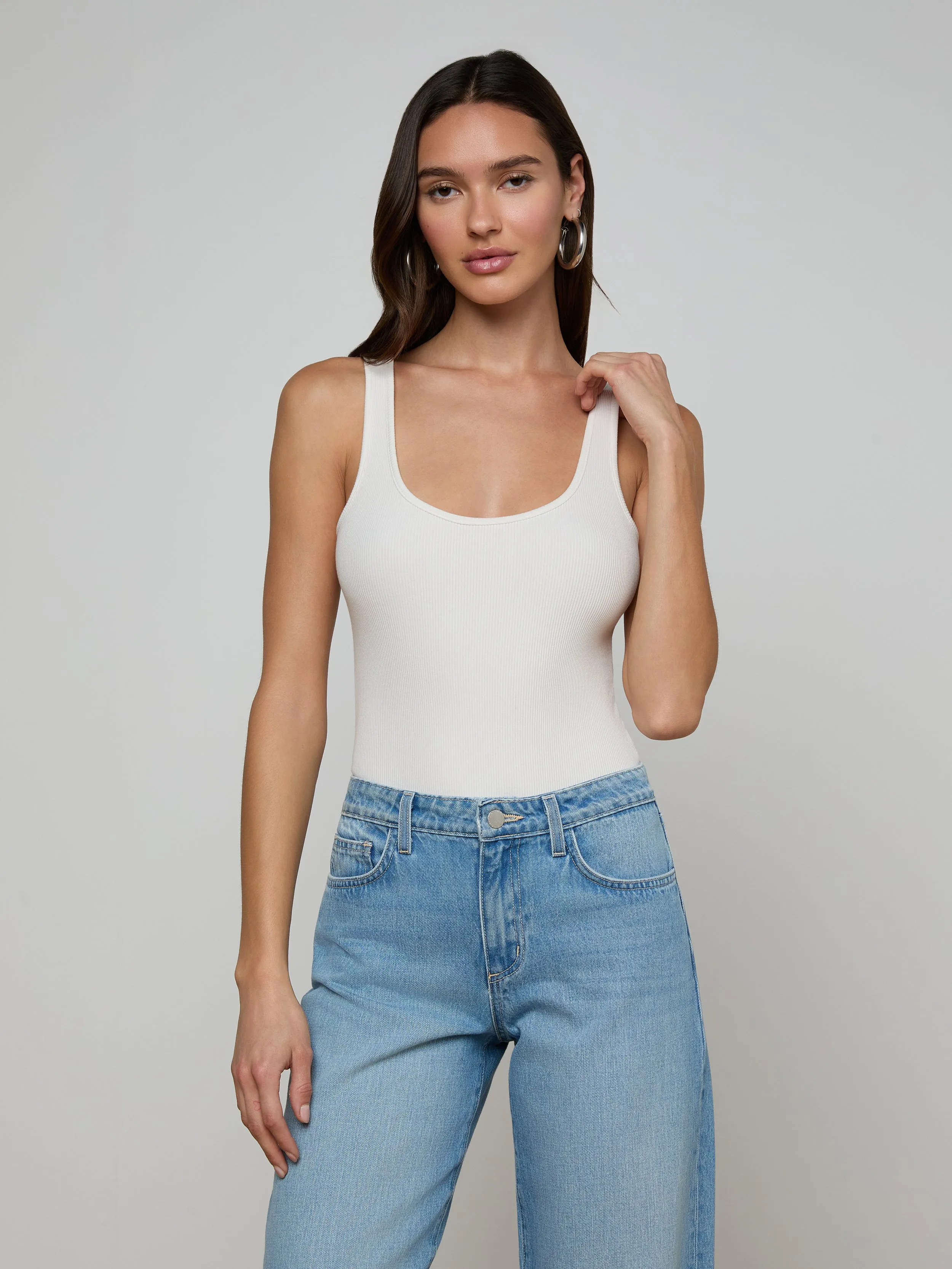 Nica Scoopneck Bodysuit sold by L'AGENCE