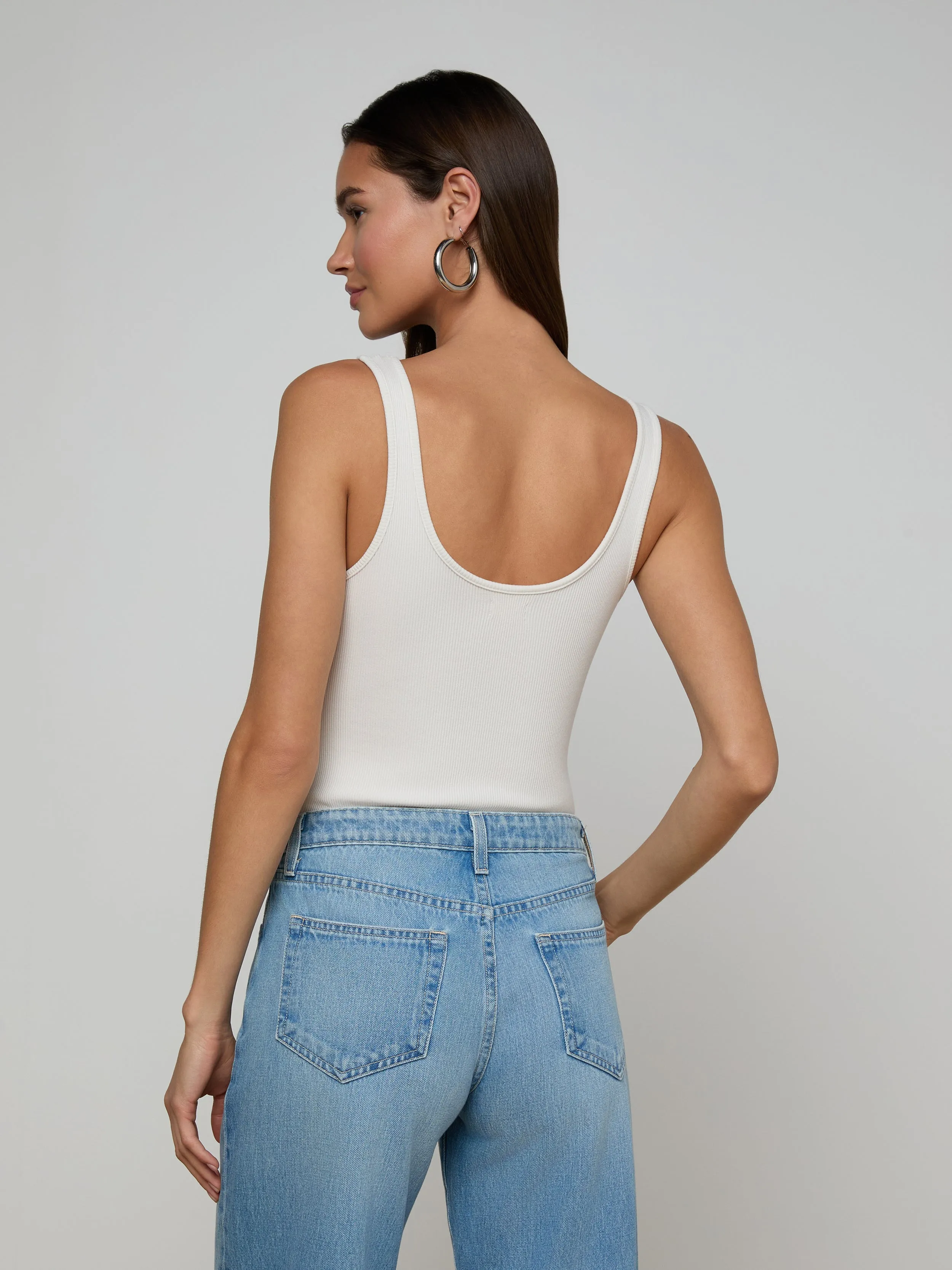 Nica Scoopneck Bodysuit sold by L'AGENCE product image thumbnail 4