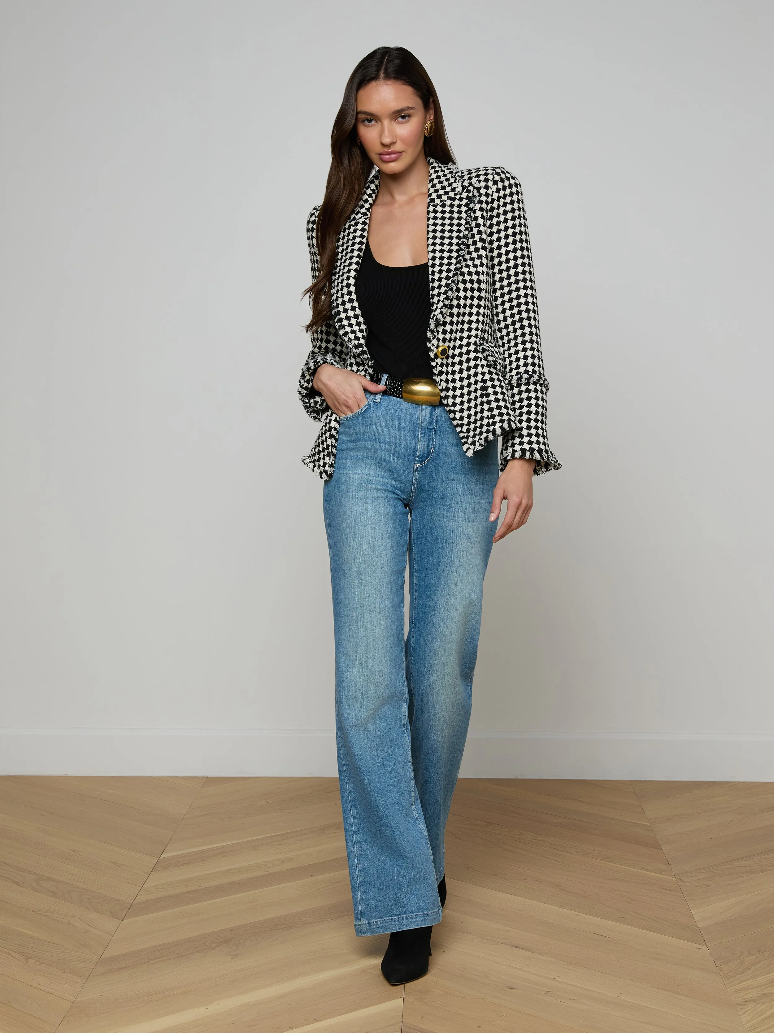 Kaisley Tweed Blazer sold by L'AGENCE product image thumbnail 4