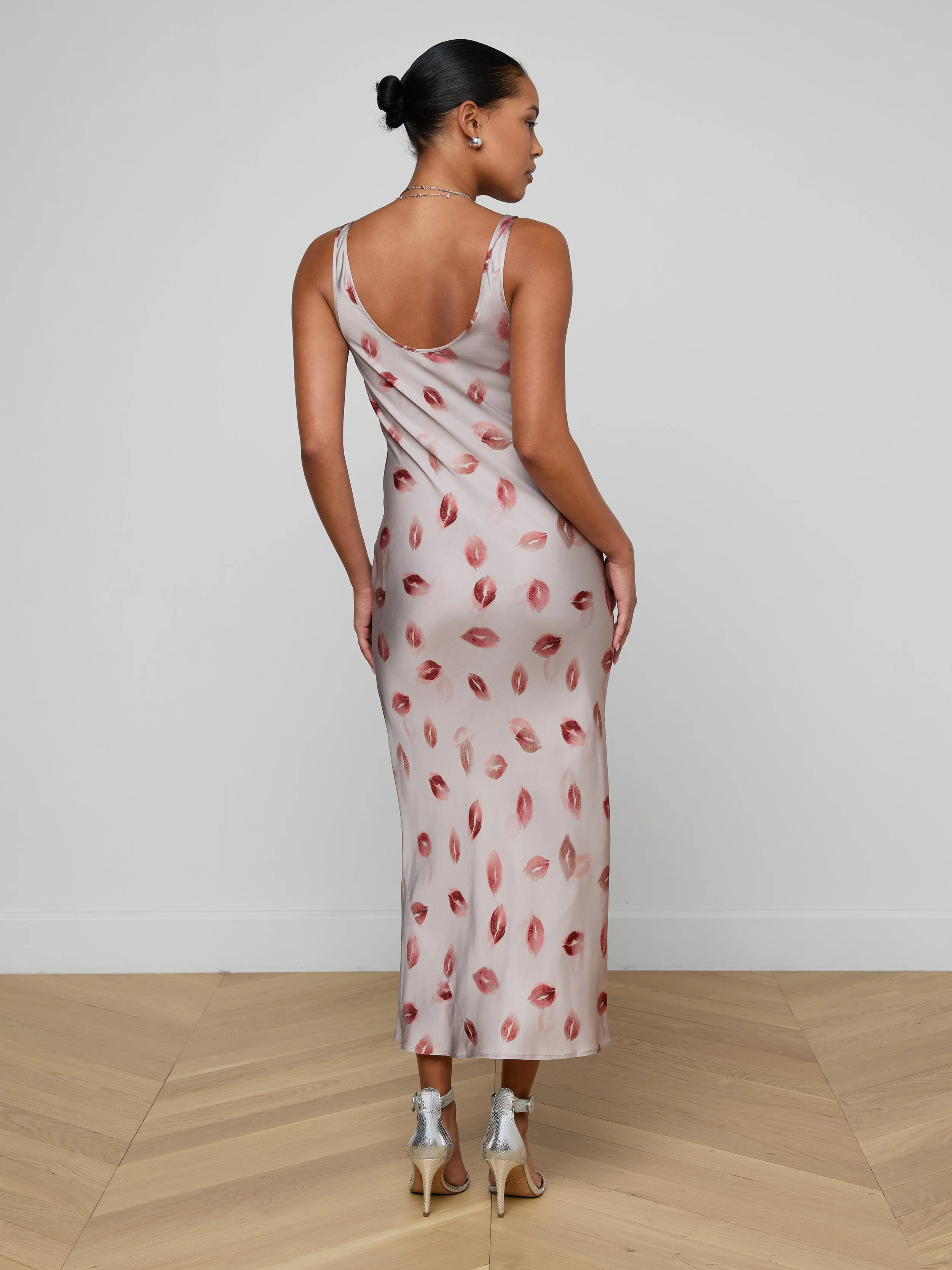 Akiya Satin Maxi Dress sold by L'AGENCE product image thumbnail 4