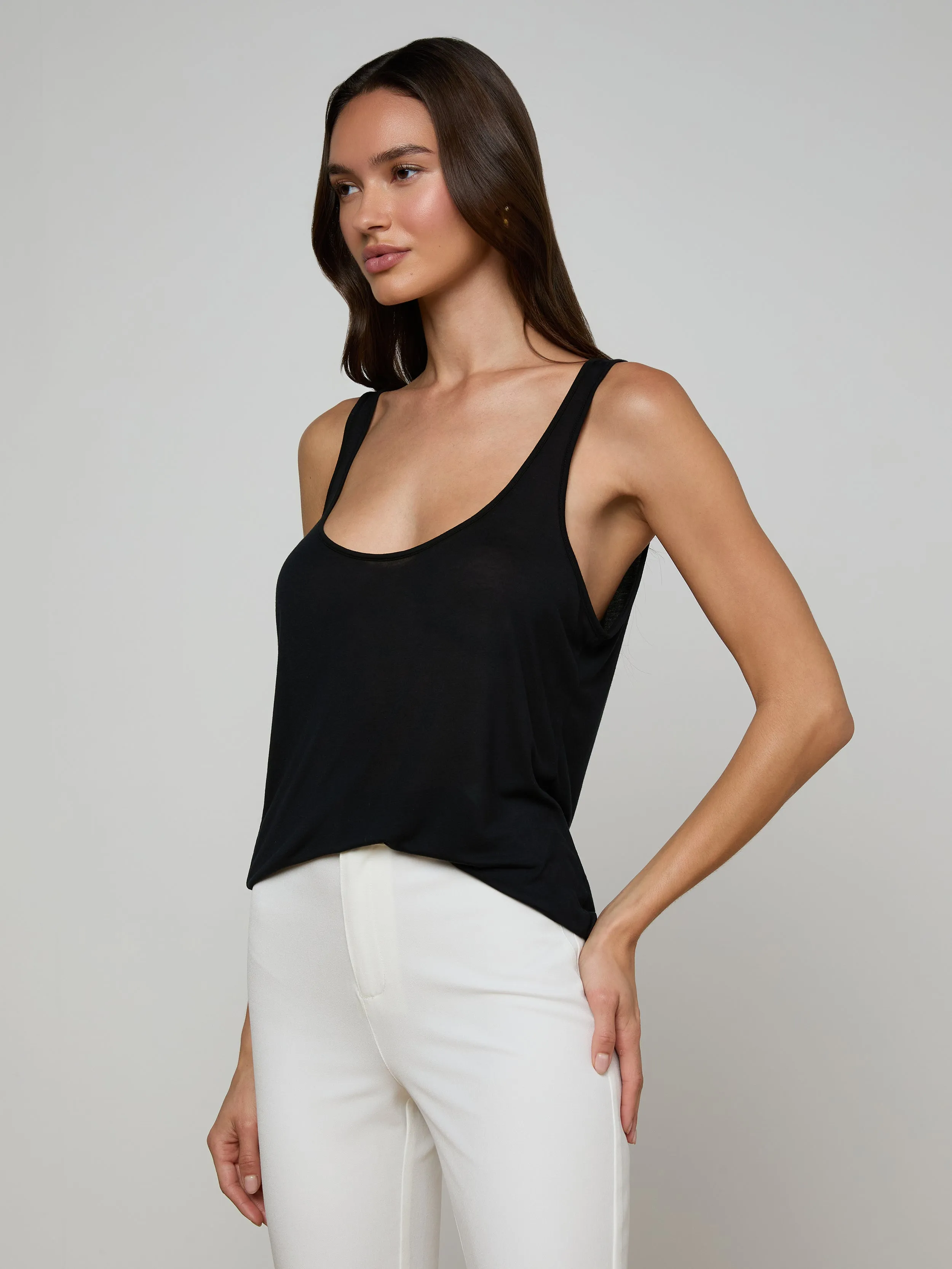 Celia Scoopneck Tank sold by L'AGENCE product image thumbnail 2
