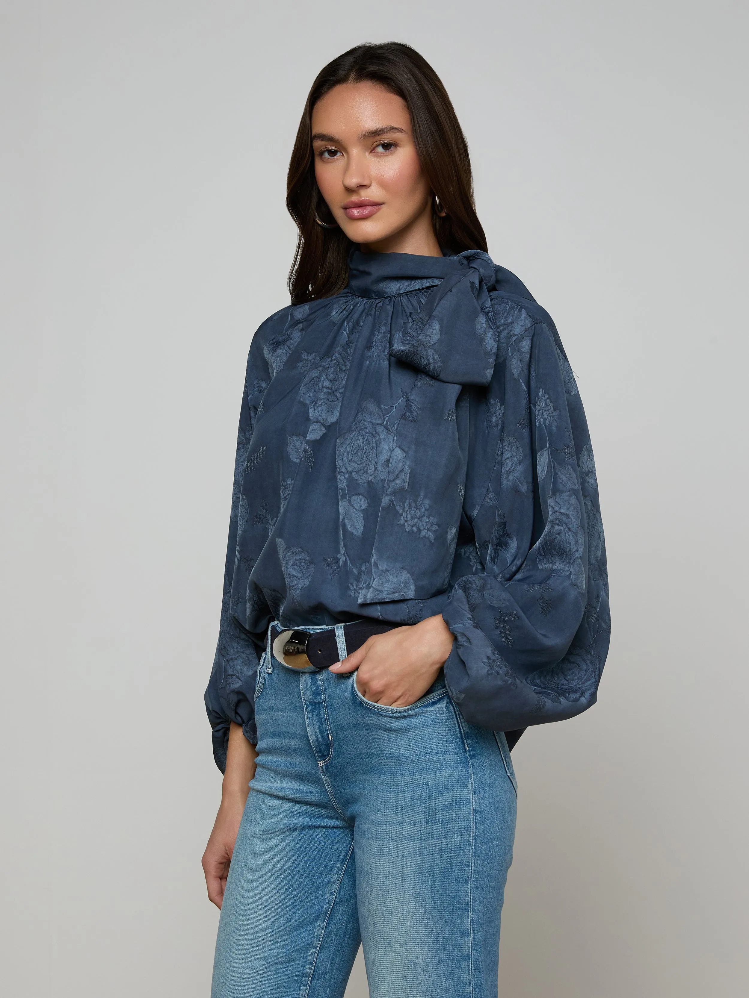 Rhett Oversized Blouse sold by L'AGENCE product image thumbnail 3