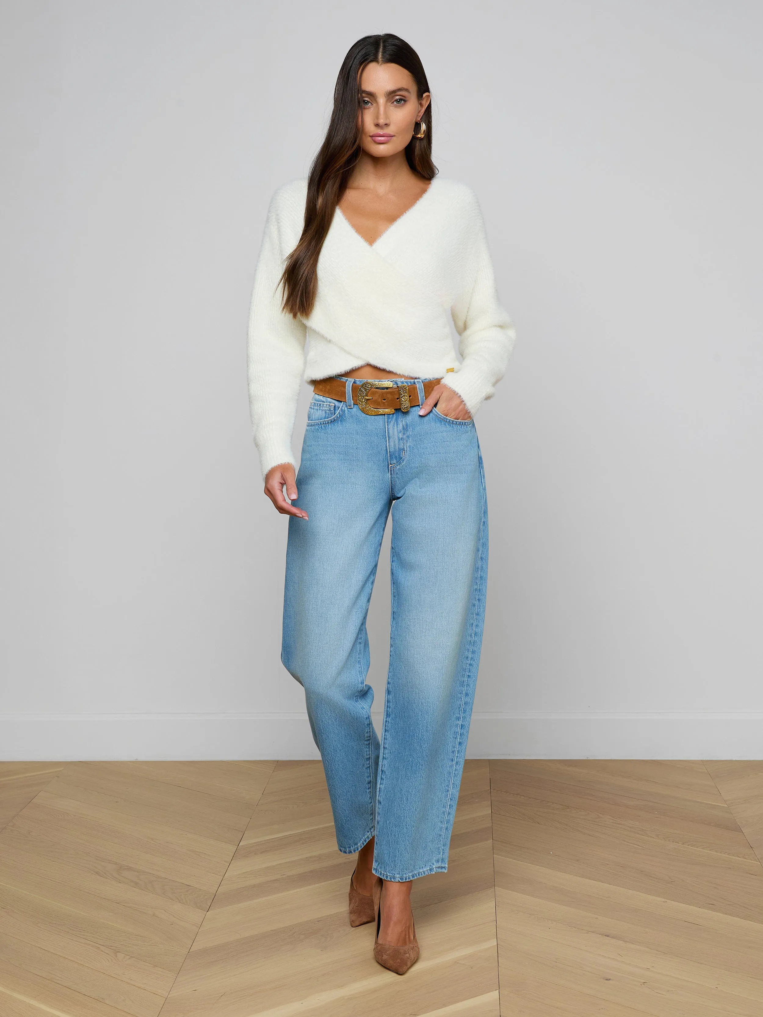 Antonella Crossover Sweater sold by L'AGENCE product image thumbnail 2