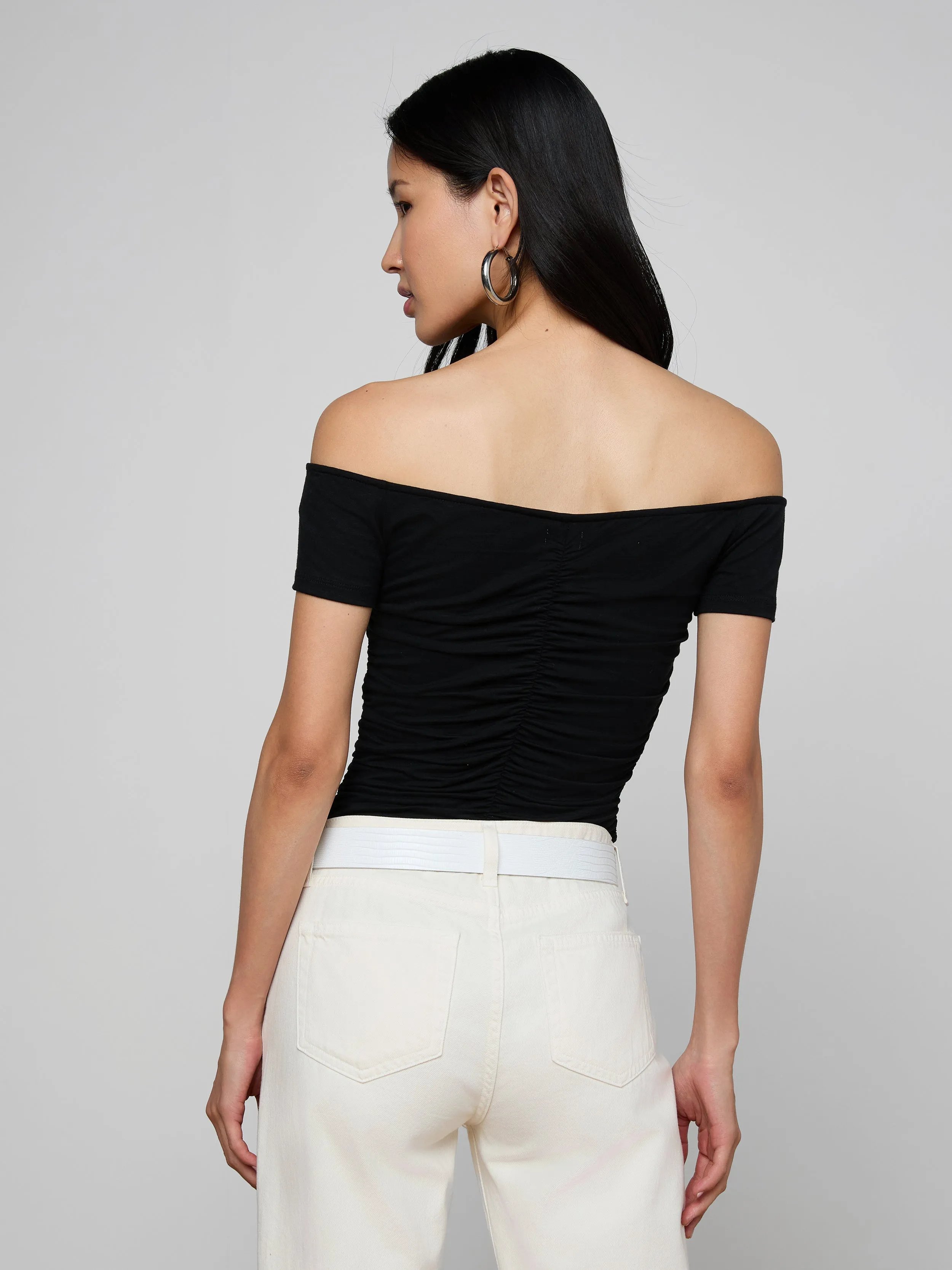 Baliegh Ruched Bodysuit sold by L'AGENCE product image thumbnail 4