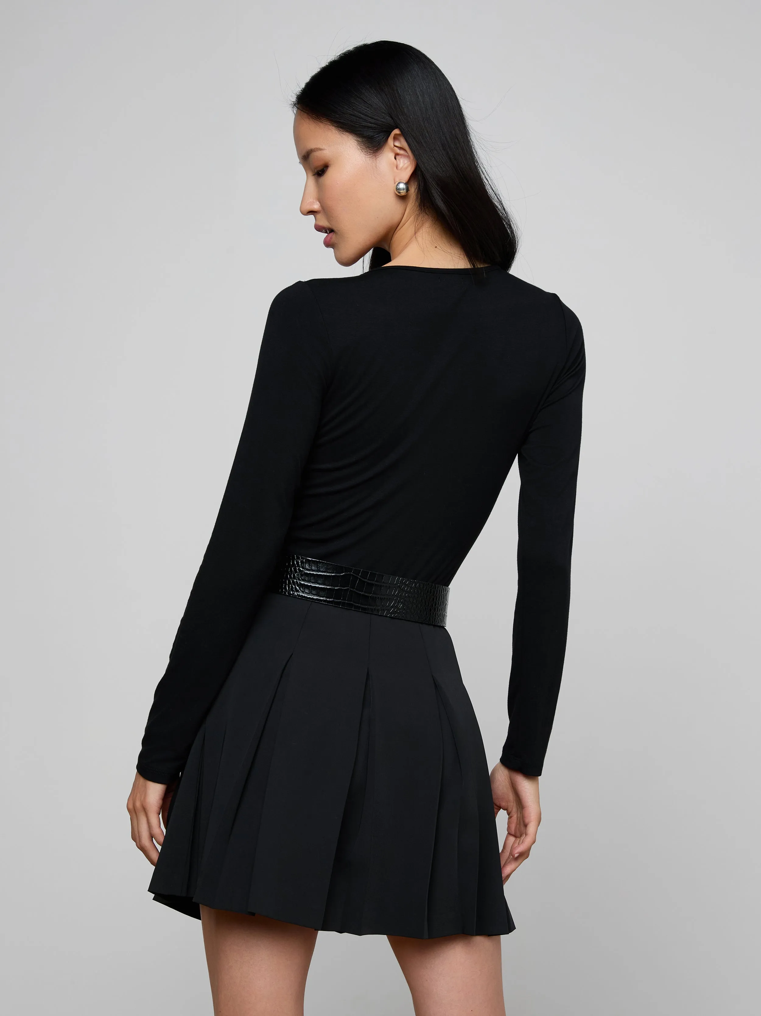 Cassandra Ruched Bodysuit sold by L'AGENCE product image thumbnail 4