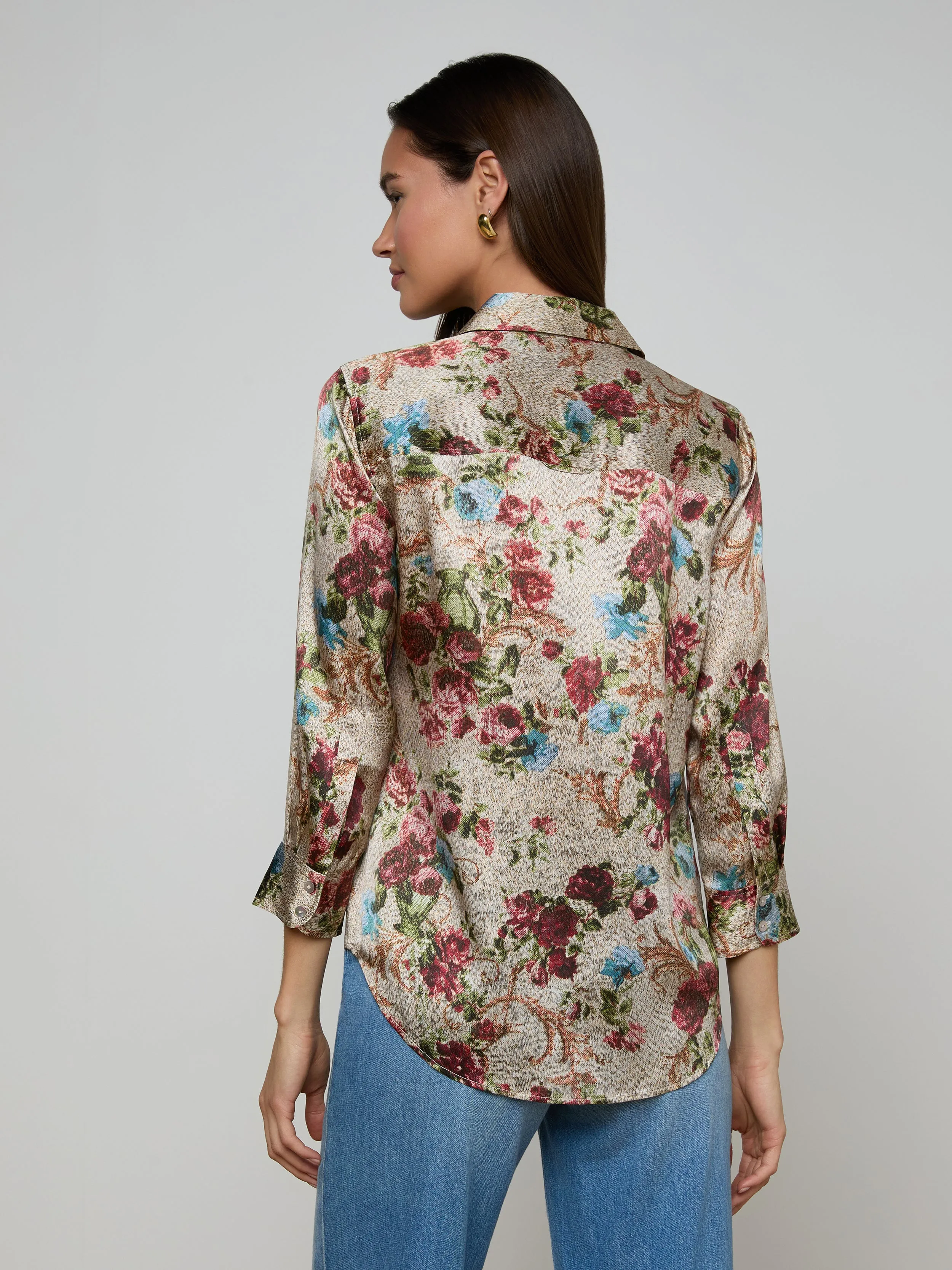 Dani Silk Blouse sold by L'AGENCE product image thumbnail 4