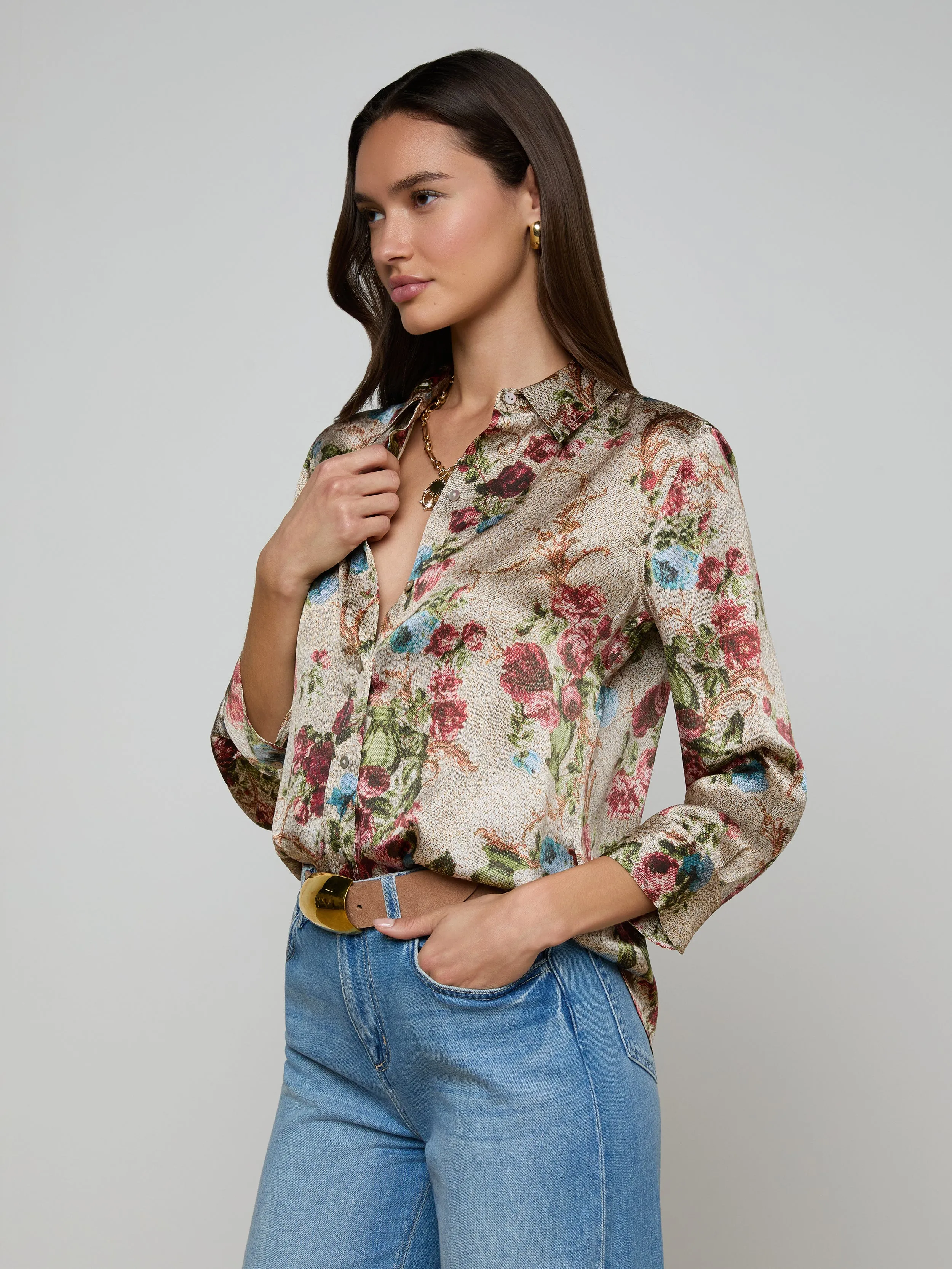 Dani Silk Blouse sold by L'AGENCE product image thumbnail 2