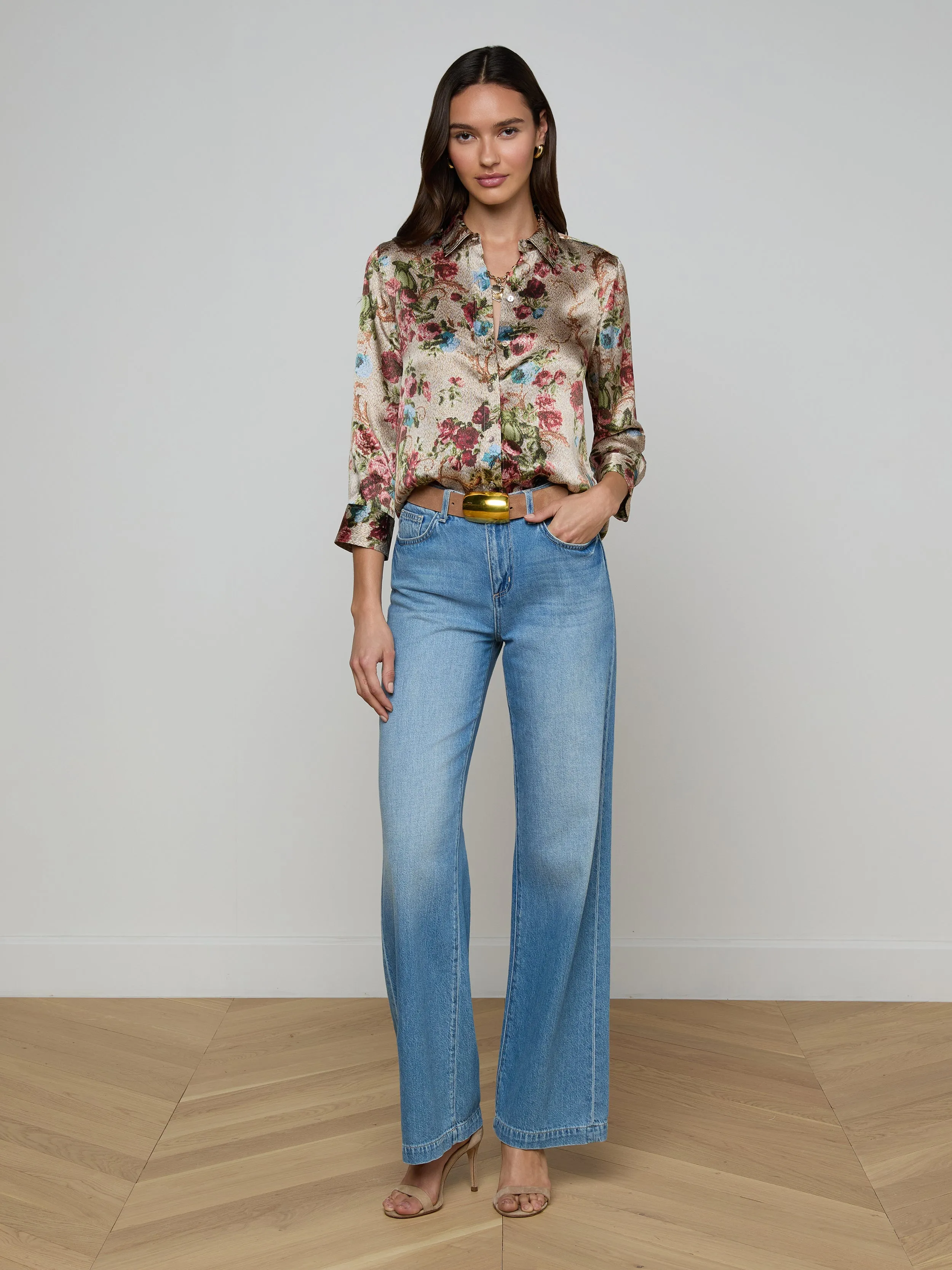 Dani Silk Blouse sold by L'AGENCE product image thumbnail 3