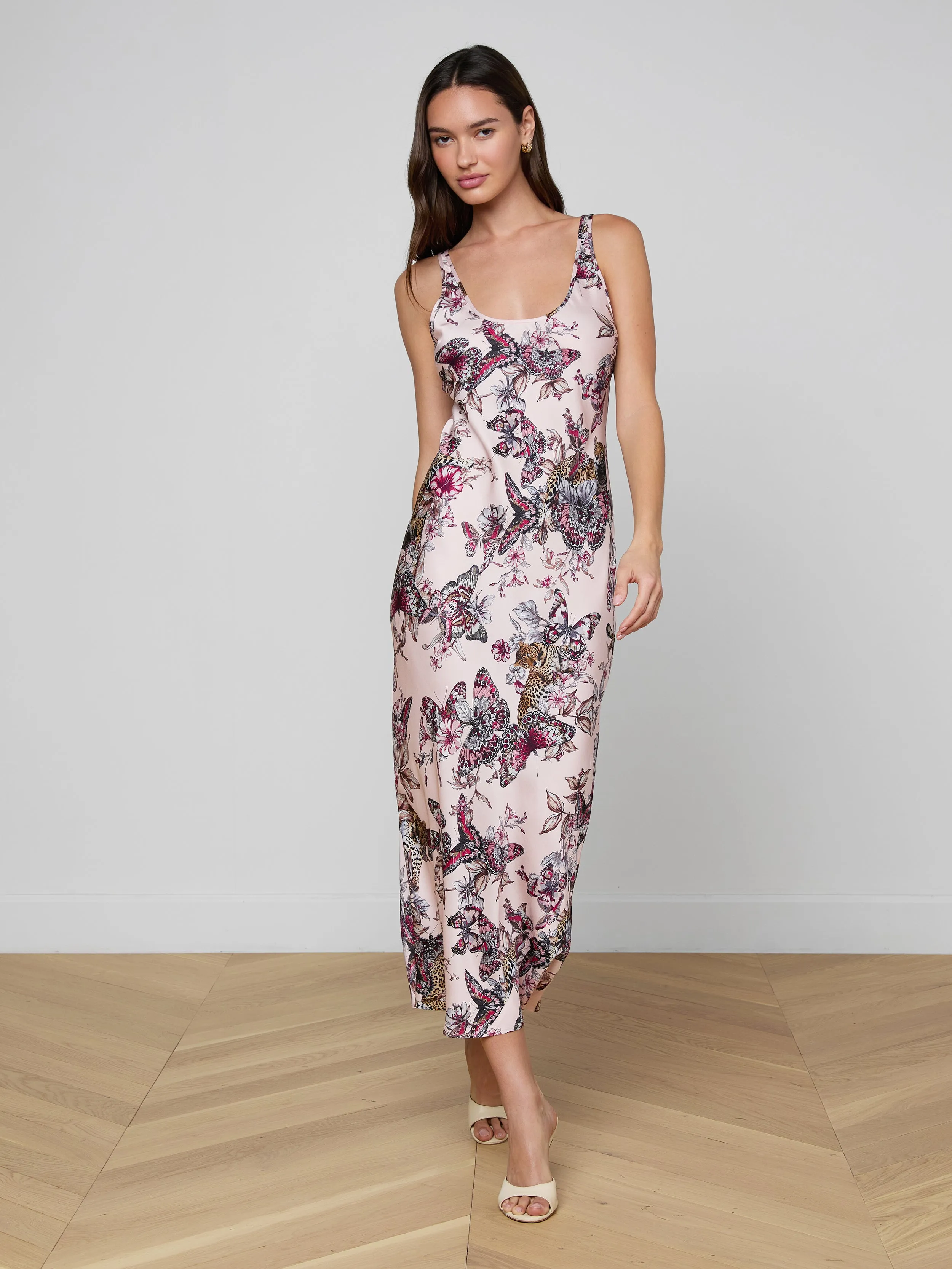 Akiya Satin Maxi Dress sold by L'AGENCE