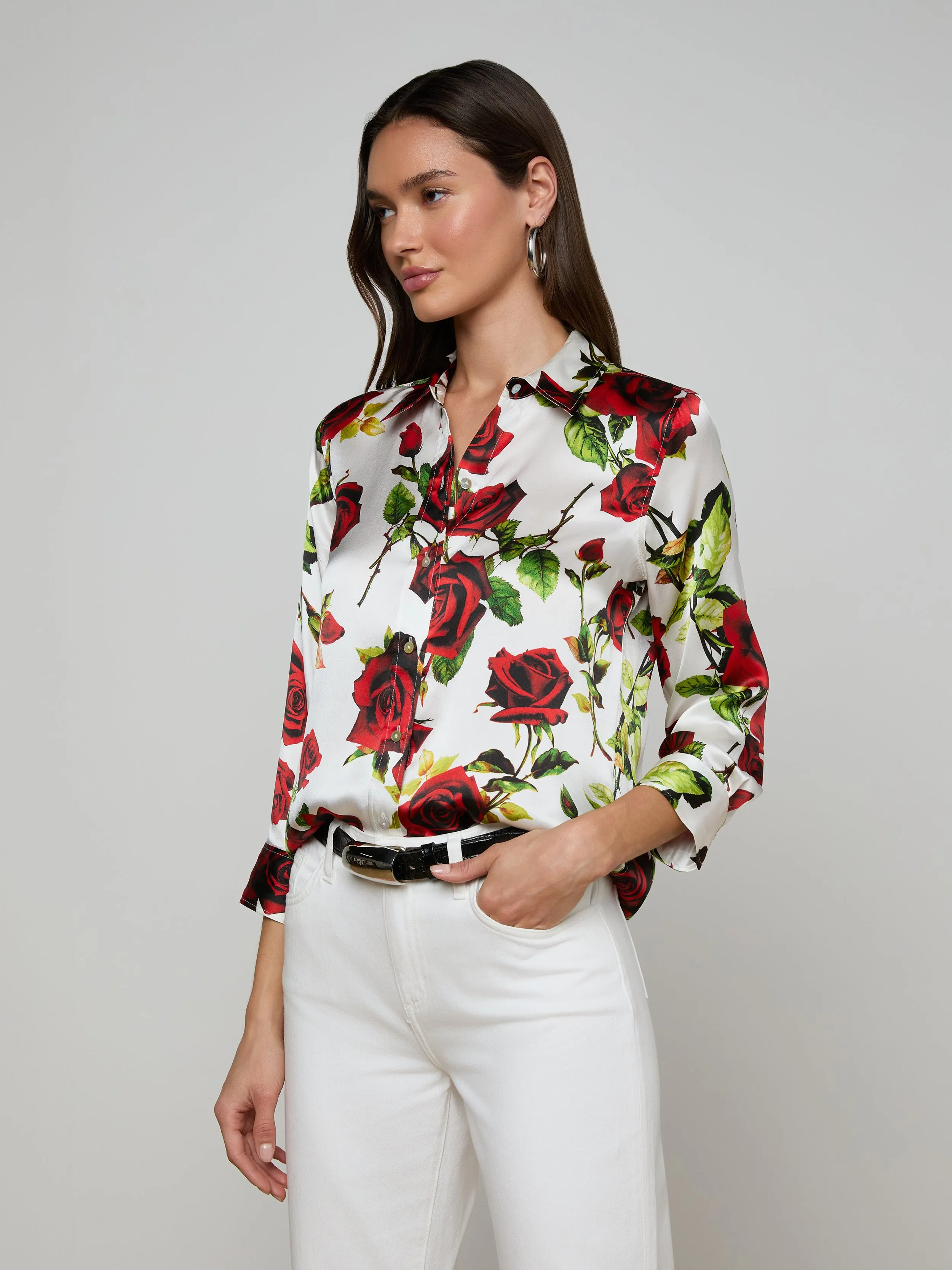 Dani Silk Blouse sold by L'AGENCE product image thumbnail 3
