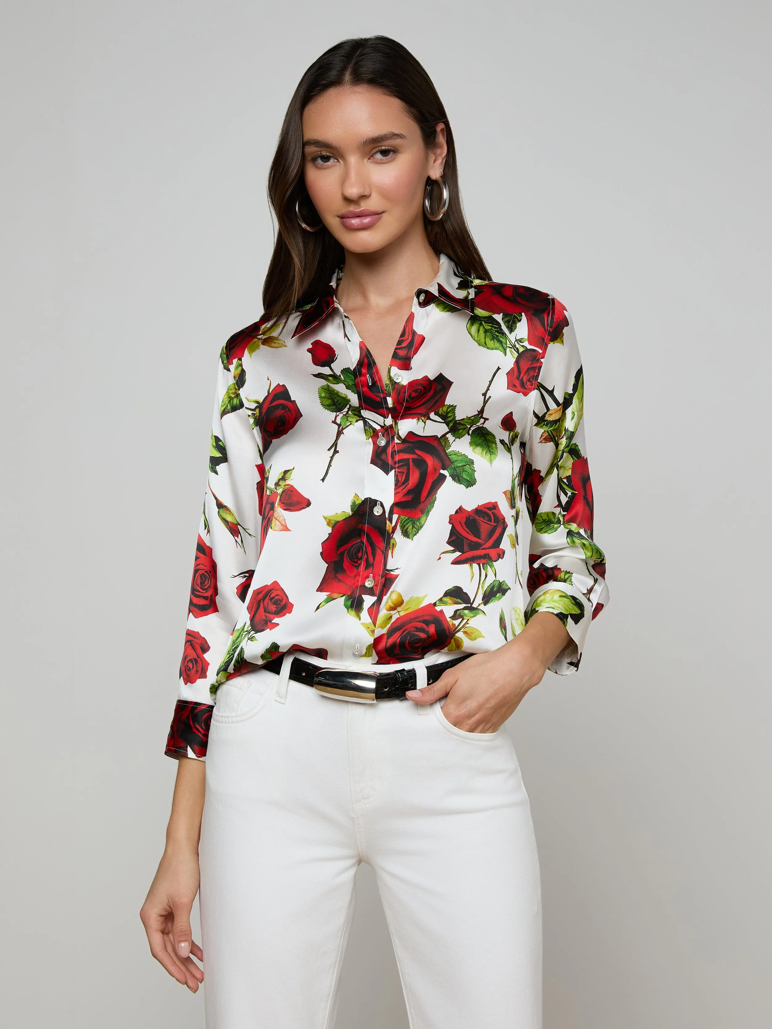 Dani Silk Blouse sold by L'AGENCE product image thumbnail 2