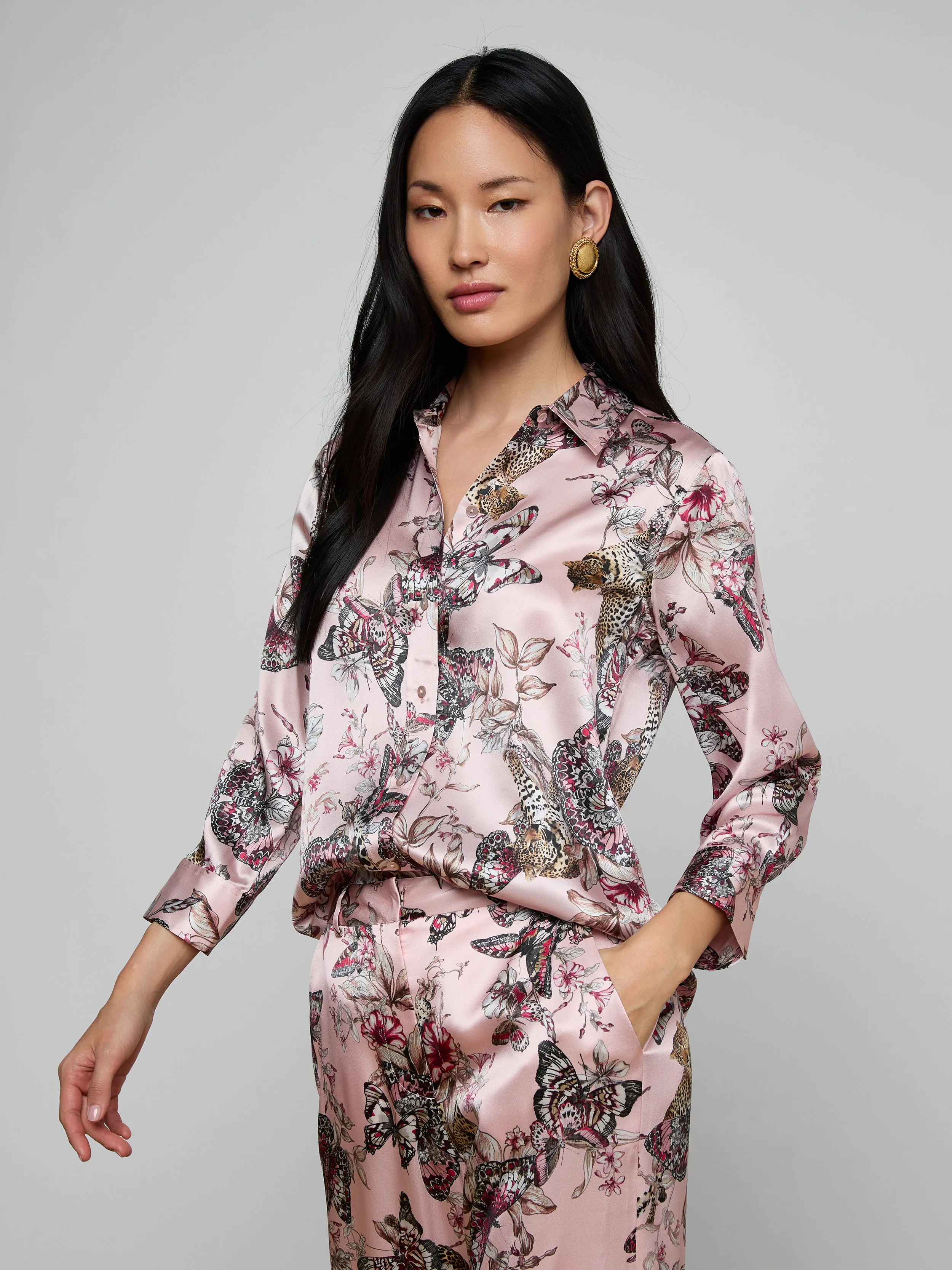Dani Silk Blouse sold by L'AGENCE product image thumbnail 2