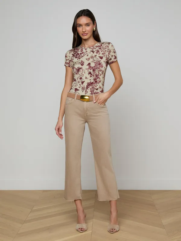 Wanda Cropped Wide-Leg Jean sold by L'AGENCE
