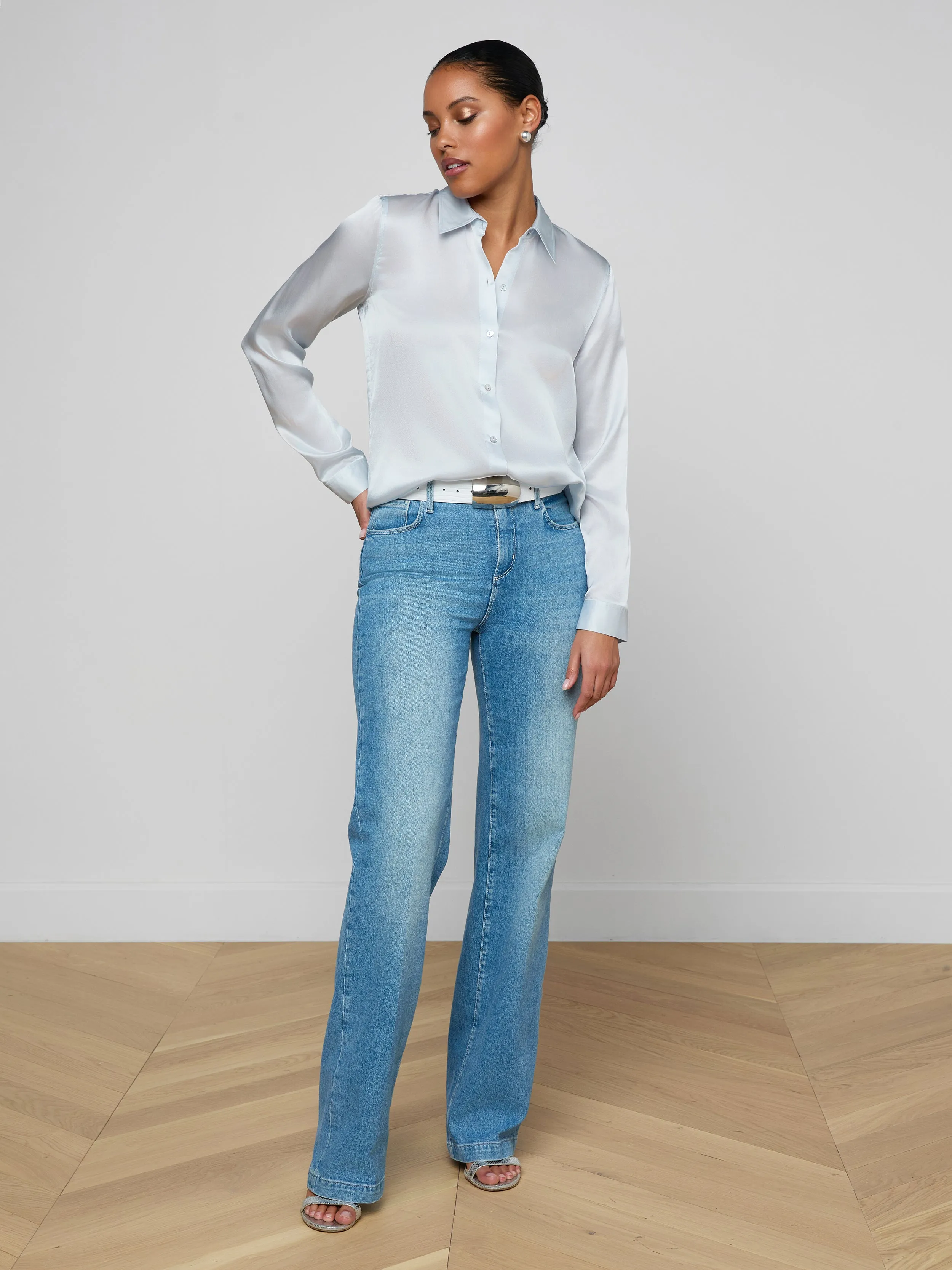Tyler Silk Blouse sold by L'AGENCE product image thumbnail 4