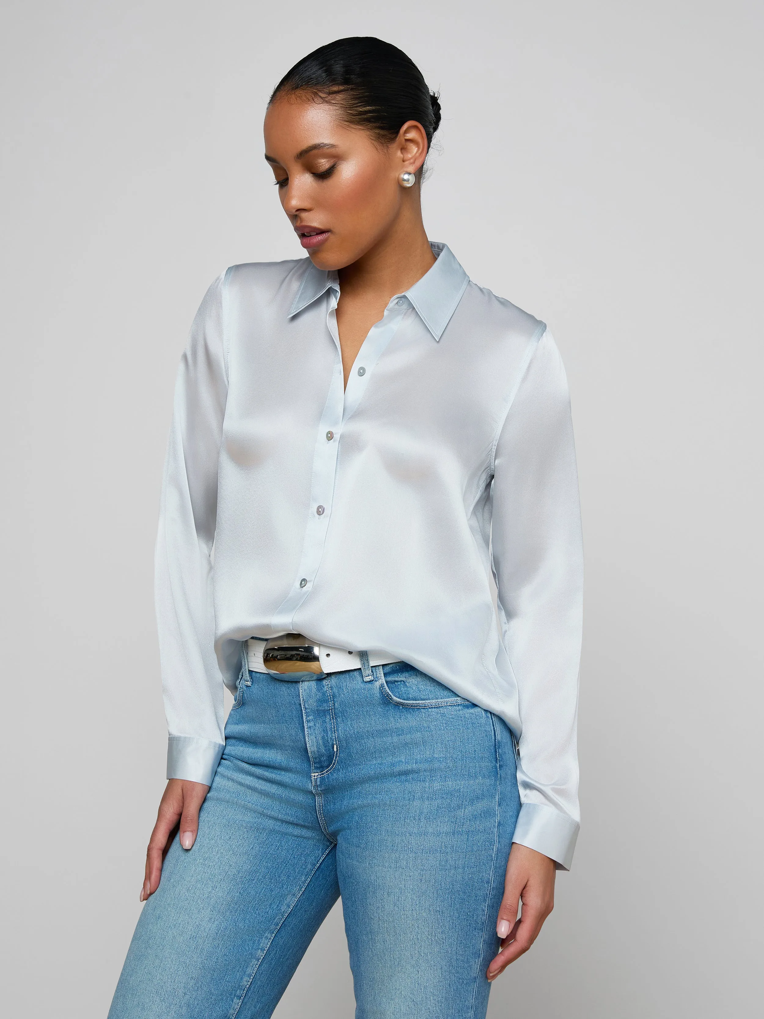 Tyler Silk Blouse sold by L'AGENCE product image thumbnail 3