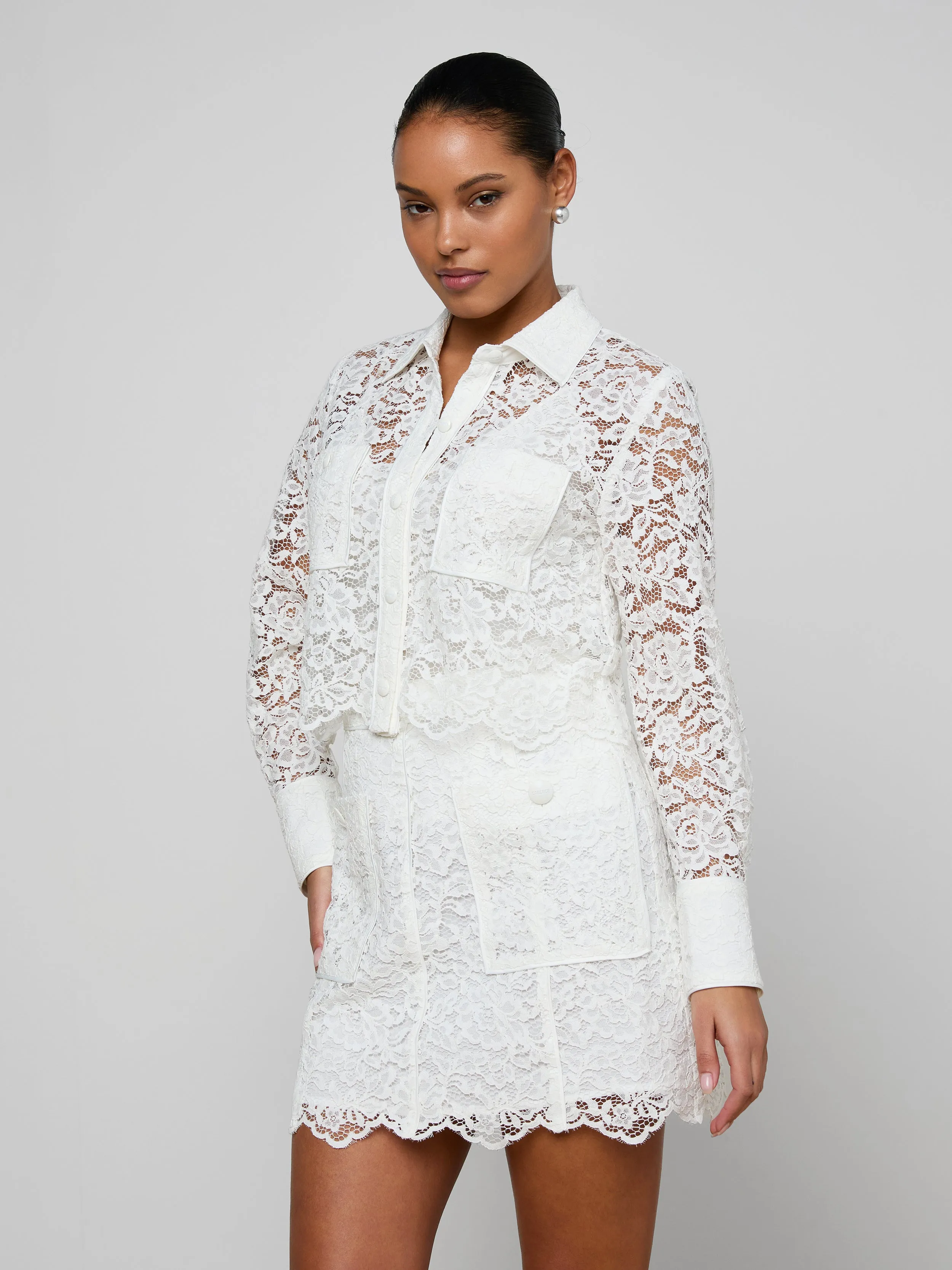 Roelle Lace Blouse sold by L'AGENCE product image thumbnail 2