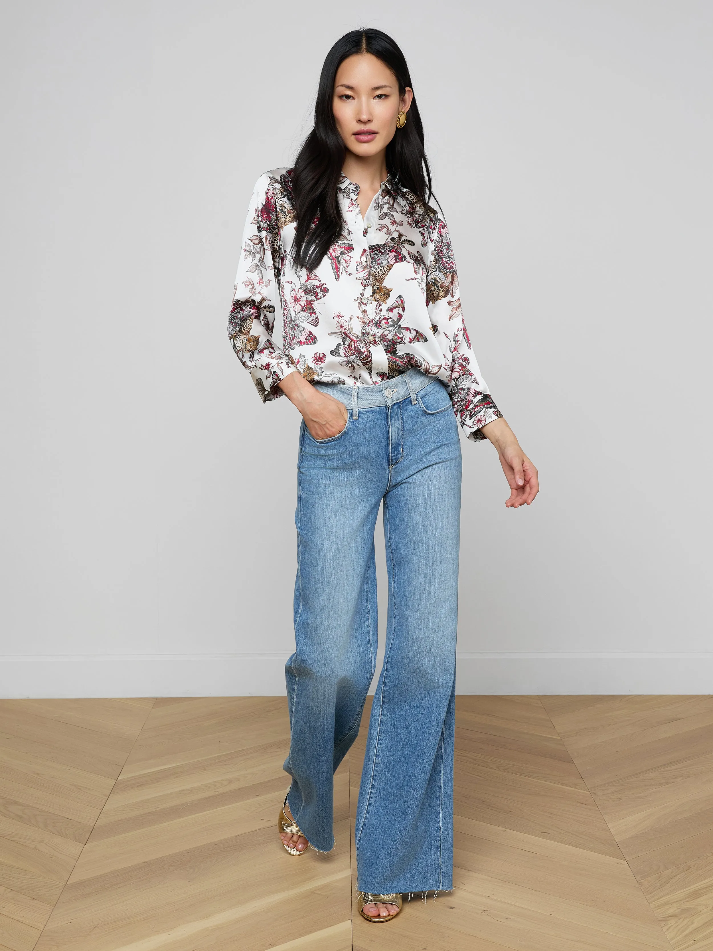 Dani Silk Blouse sold by L'AGENCE product image thumbnail 4