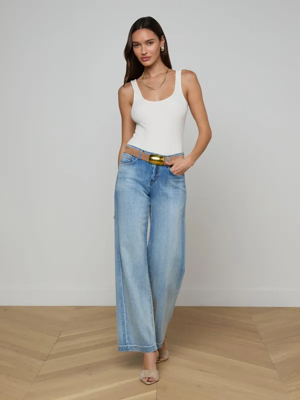 Joanne Low-Rise Wide-Leg Jean sold by L'AGENCE