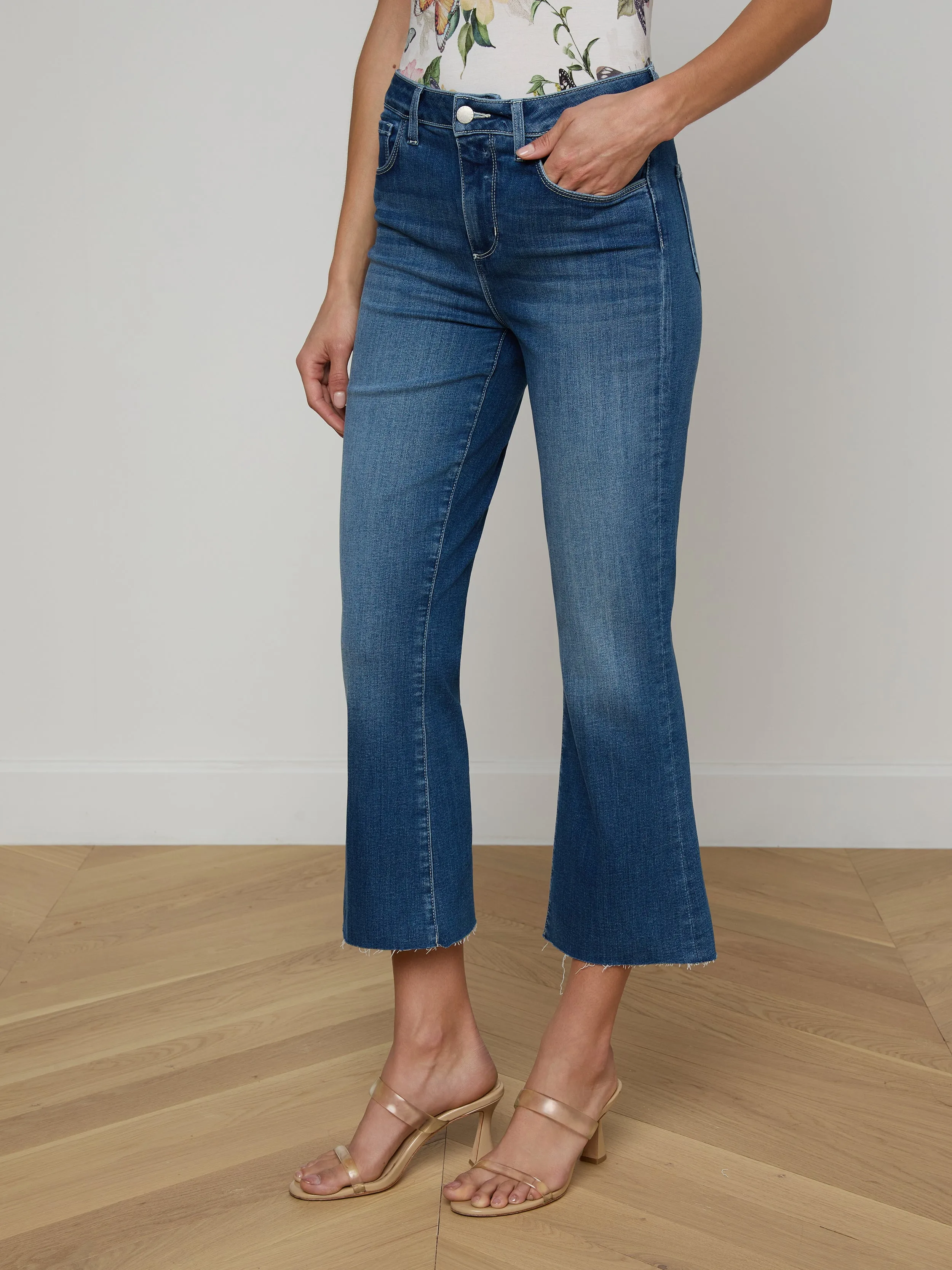Kendra Cropped Flare Jean sold by L'AGENCE product image thumbnail 3
